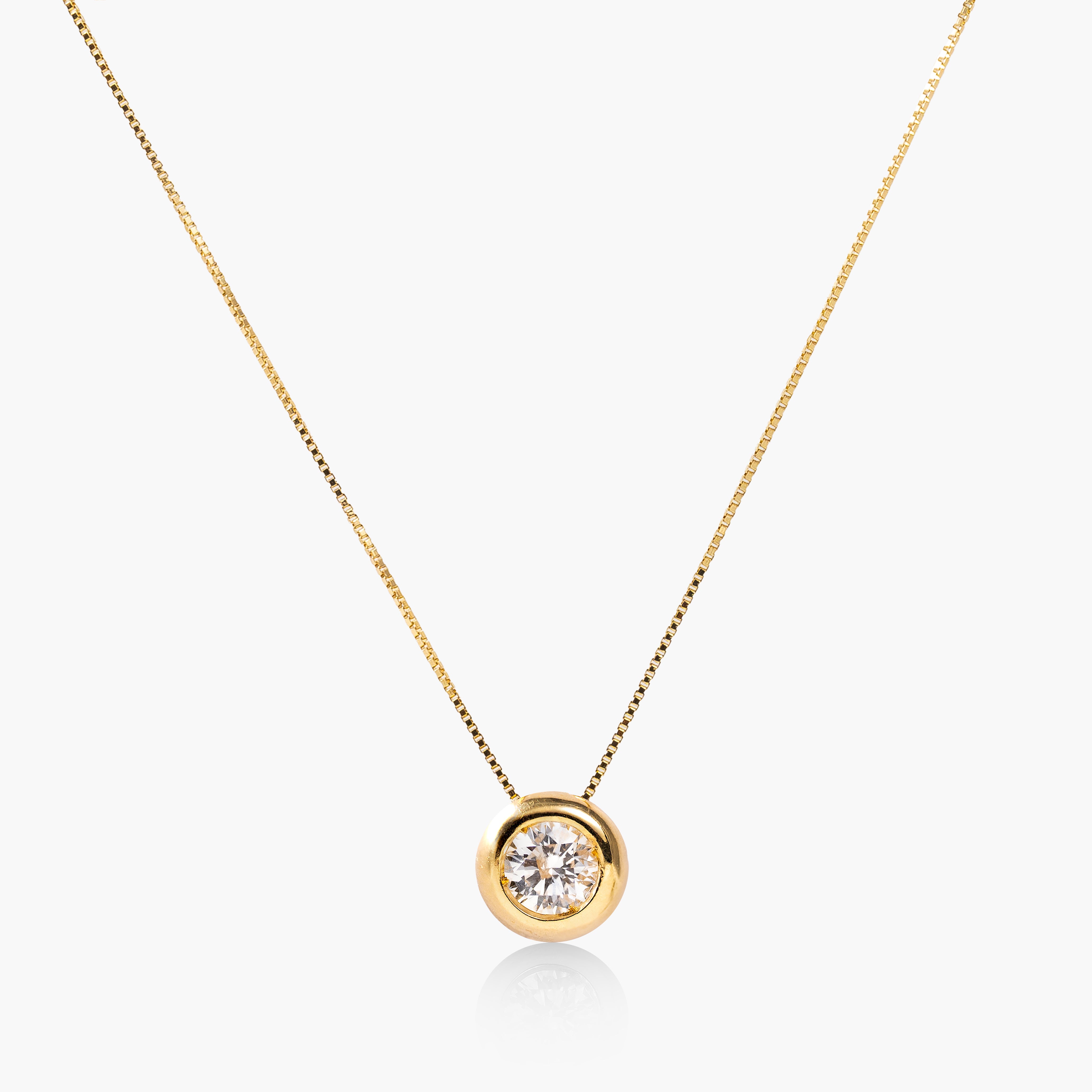 Colier aur galben 18k cu diamant