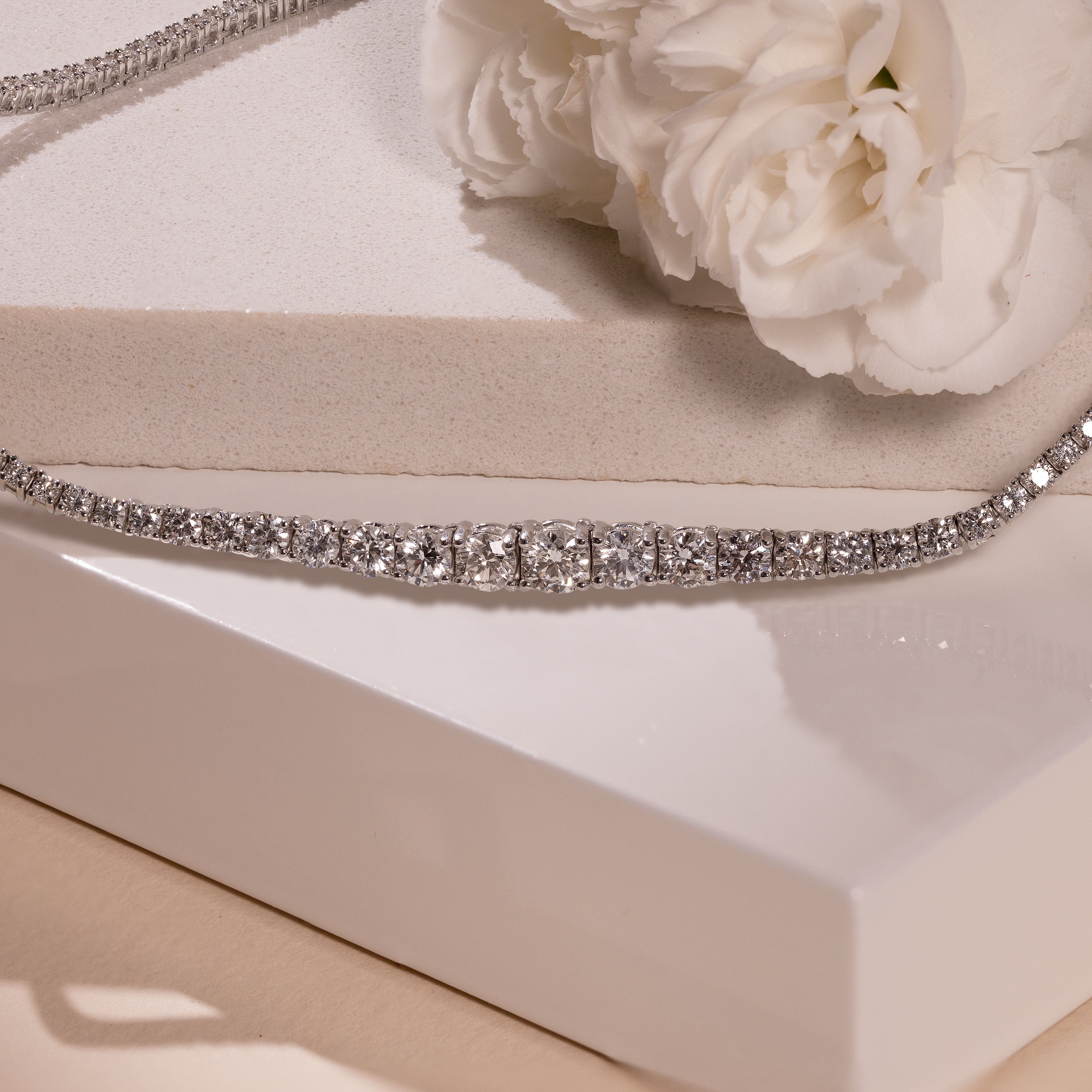TENNIS NECKLACE WITH DIAMONDS 4.19 CT