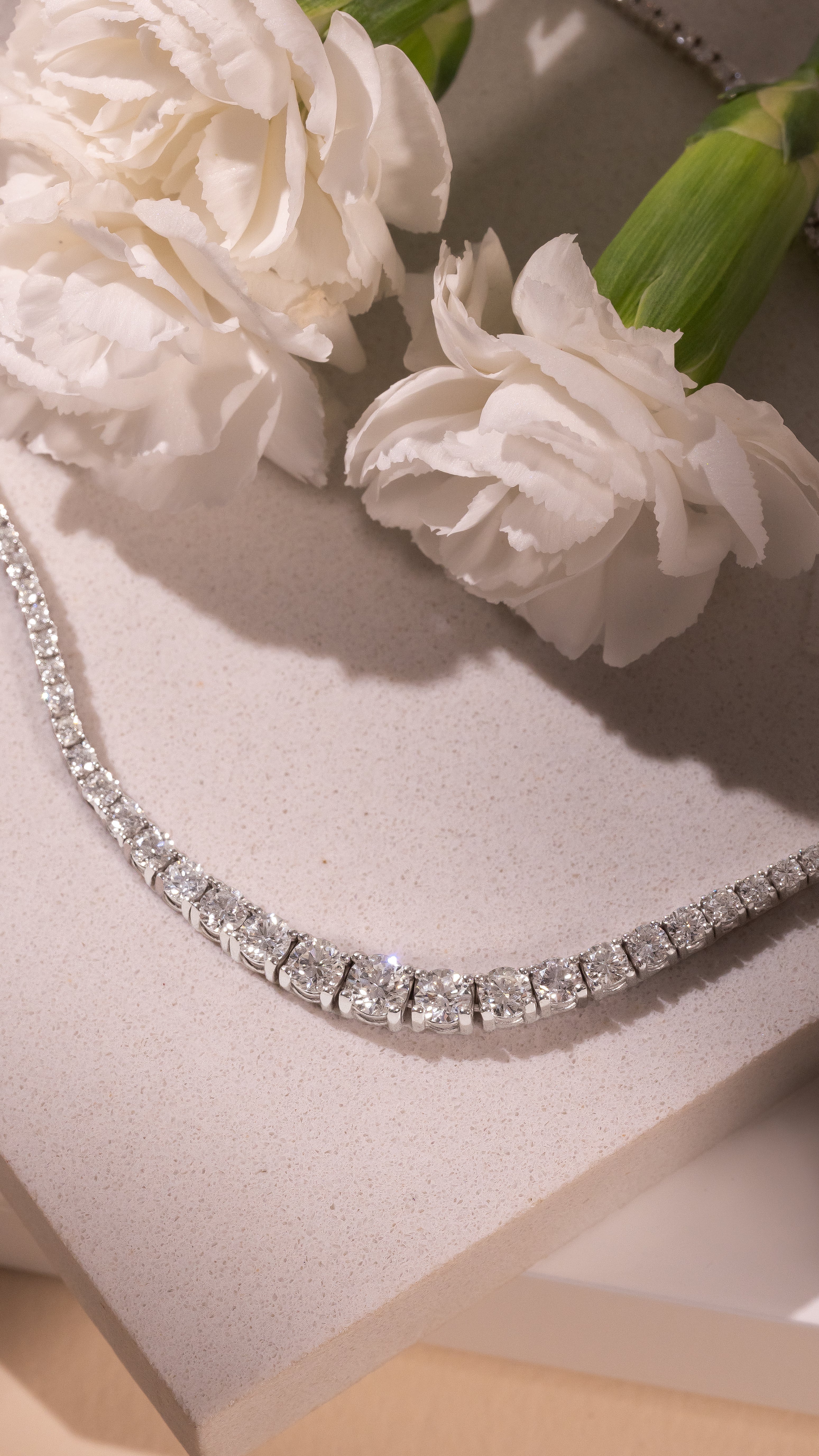 TENNIS NECKLACE WITH DIAMONDS 4.19 CT