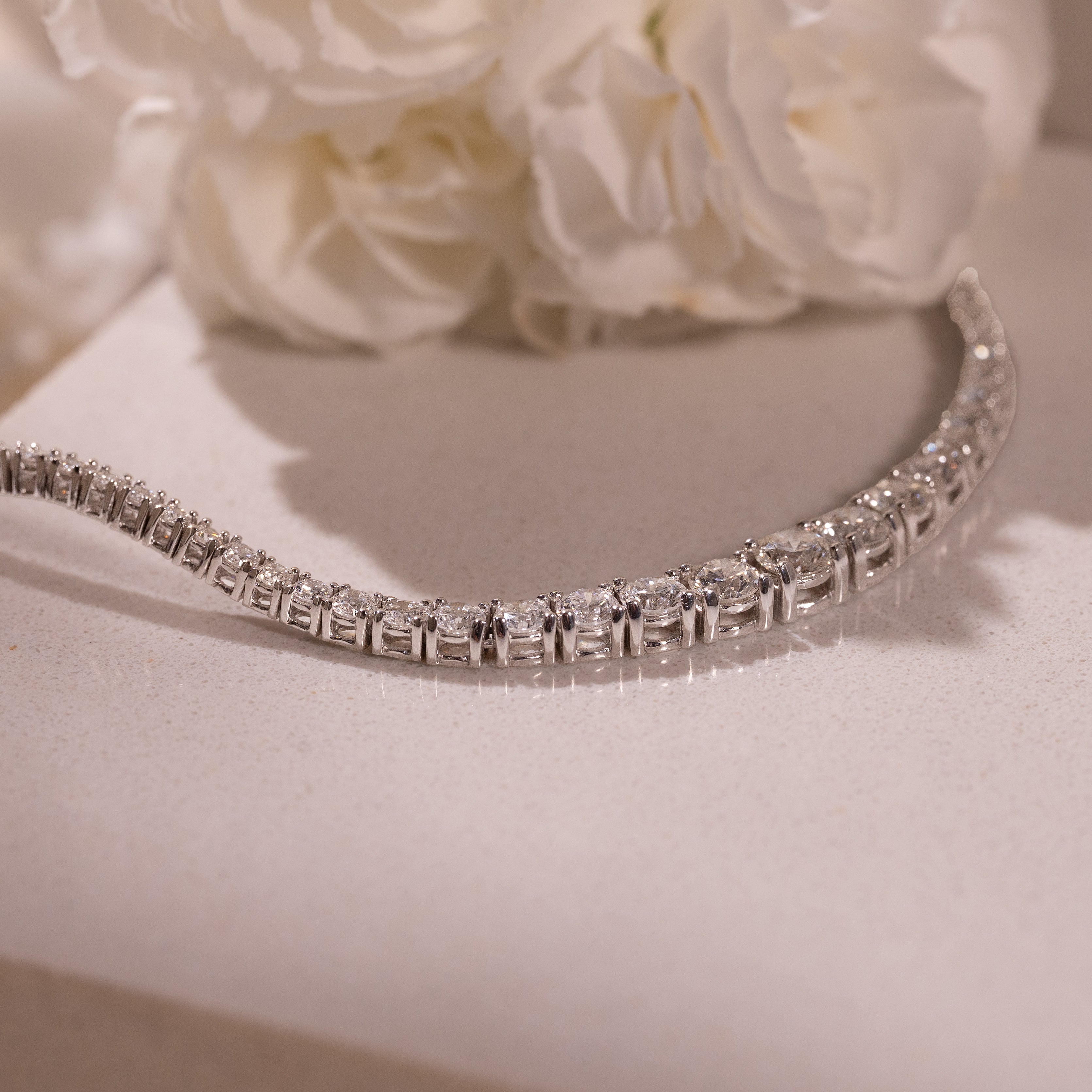 TENNIS NECKLACE WITH DIAMONDS 4.19 CT