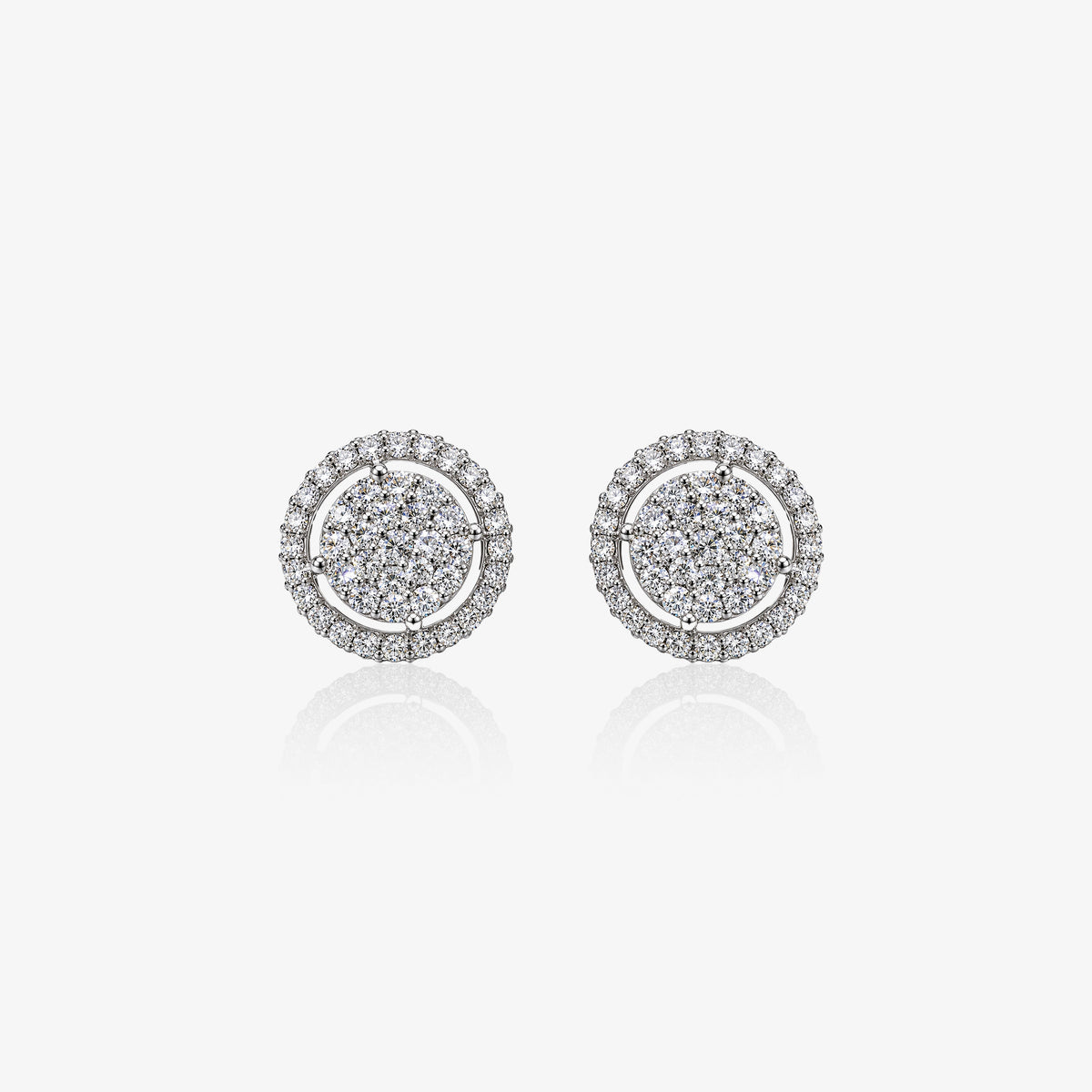 Cercei stud din aur alb 18K cu diamante naturale 0,72 ct – KP0034850