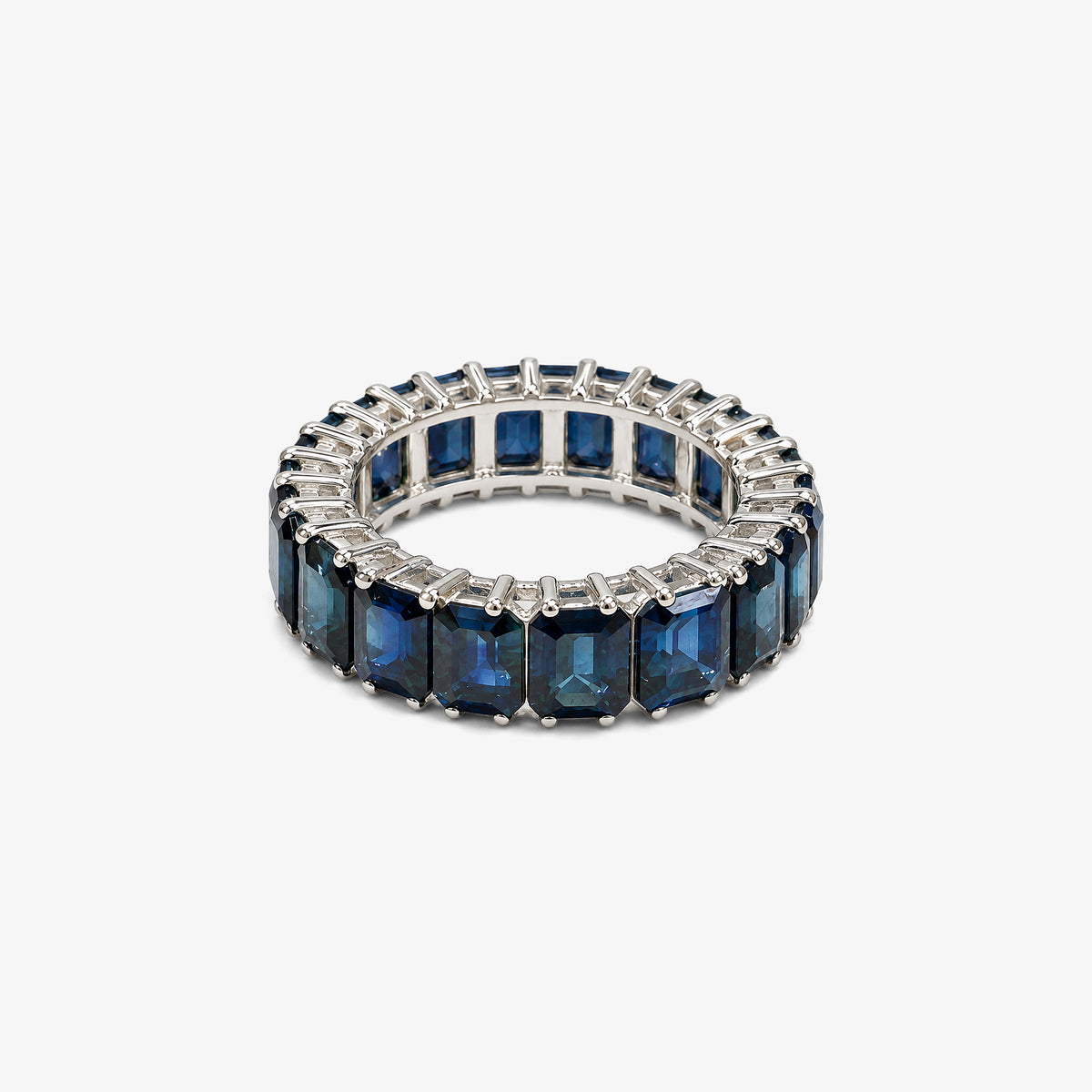 Inel eternity din aur 18K cu safire 11,83 ct