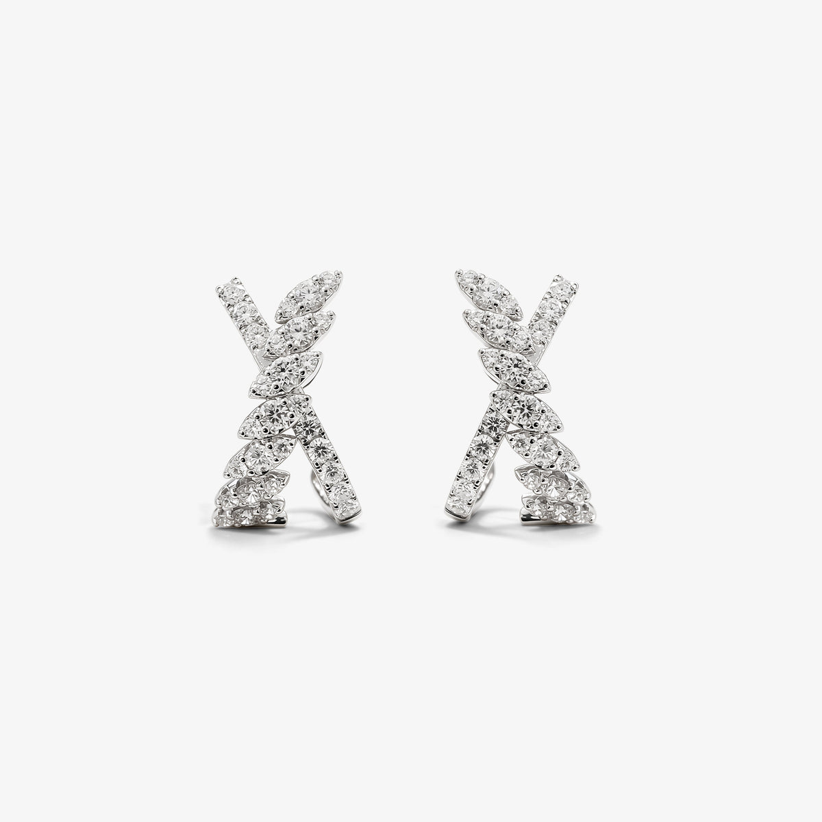 Cercei stud din aur alb 18K cu diamante naturale 1,10 ct – 40230EW