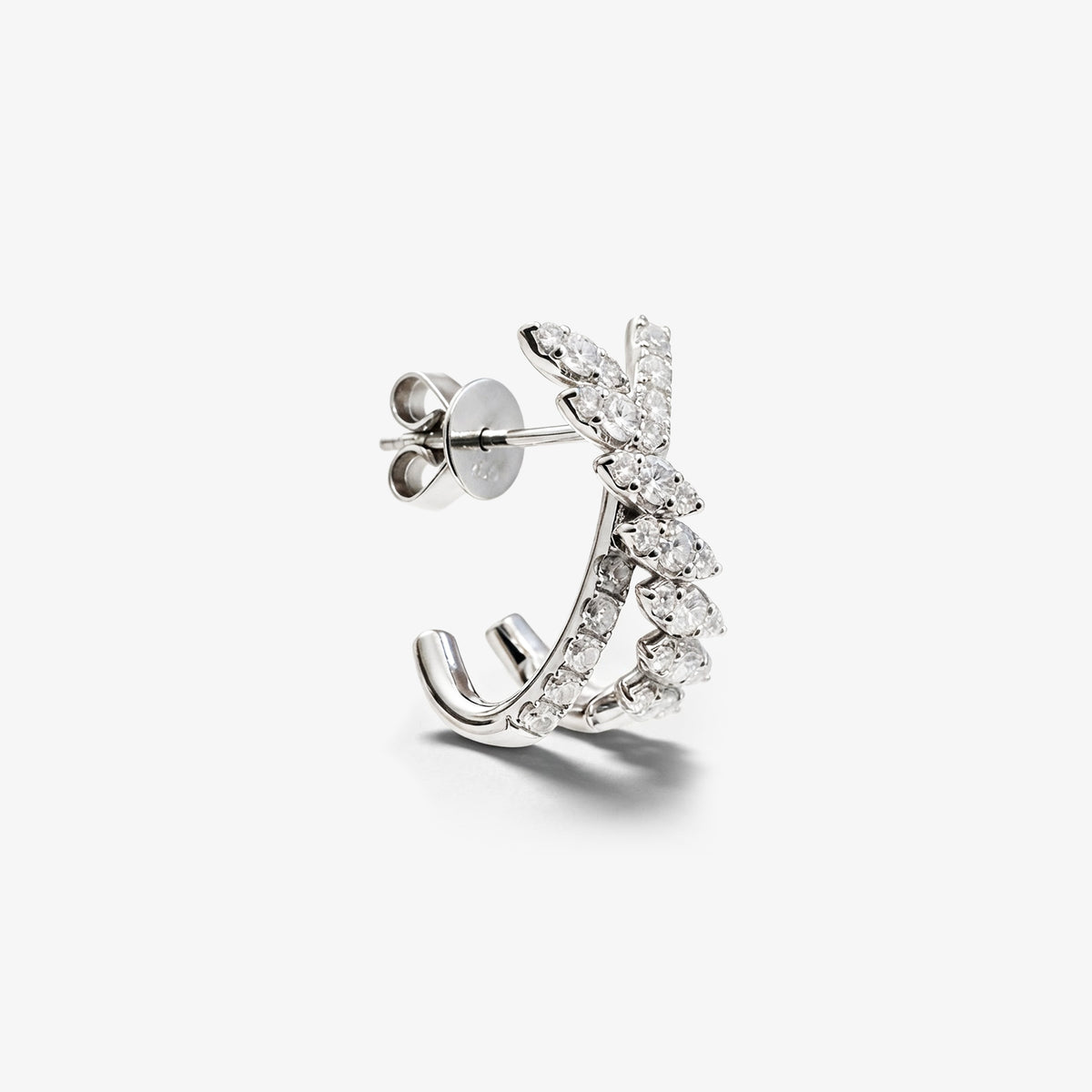 Cercei stud din aur alb 18K cu diamante naturale 1,10 ct – 40230EW