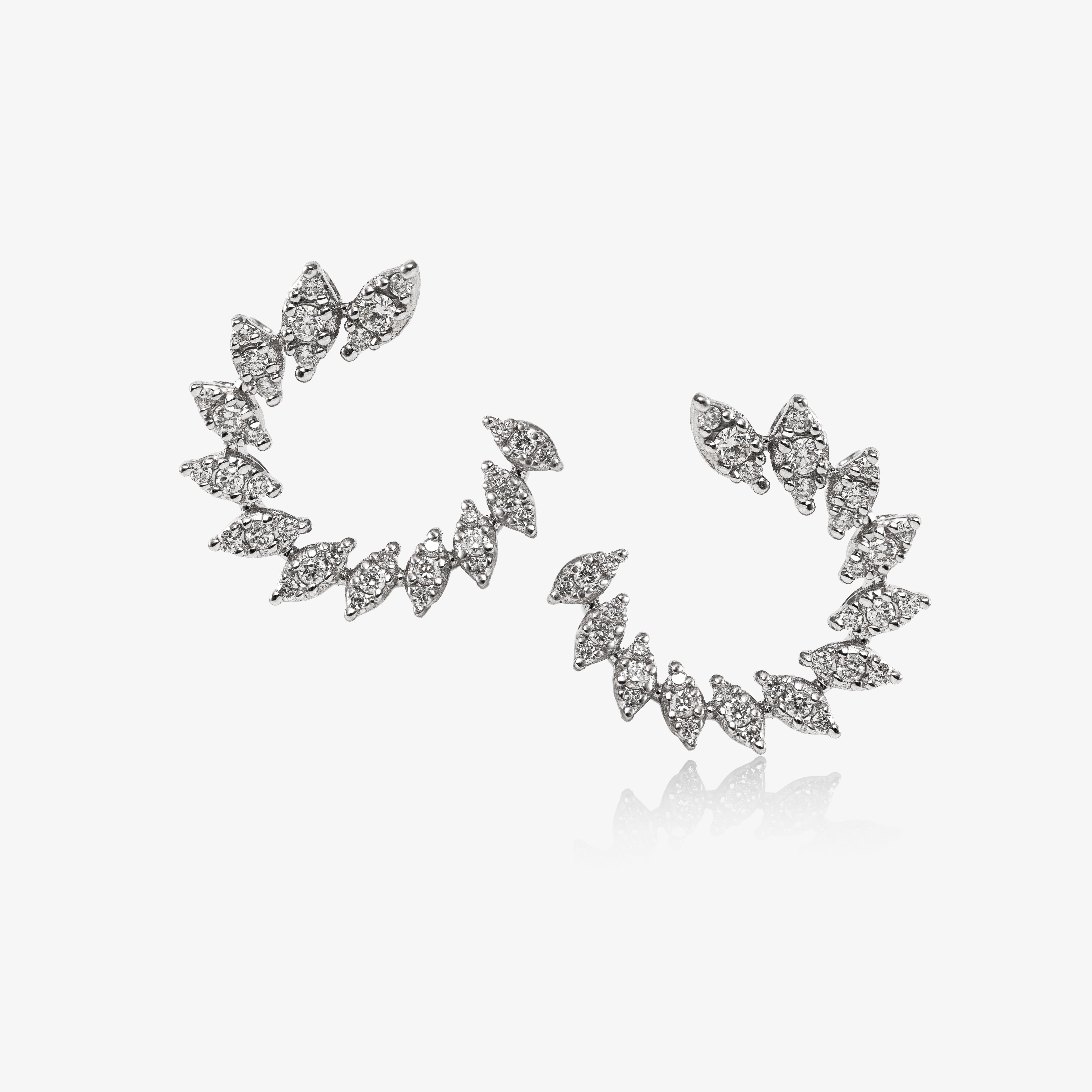 Cercei aur 18k cu diamante 0.49 ct