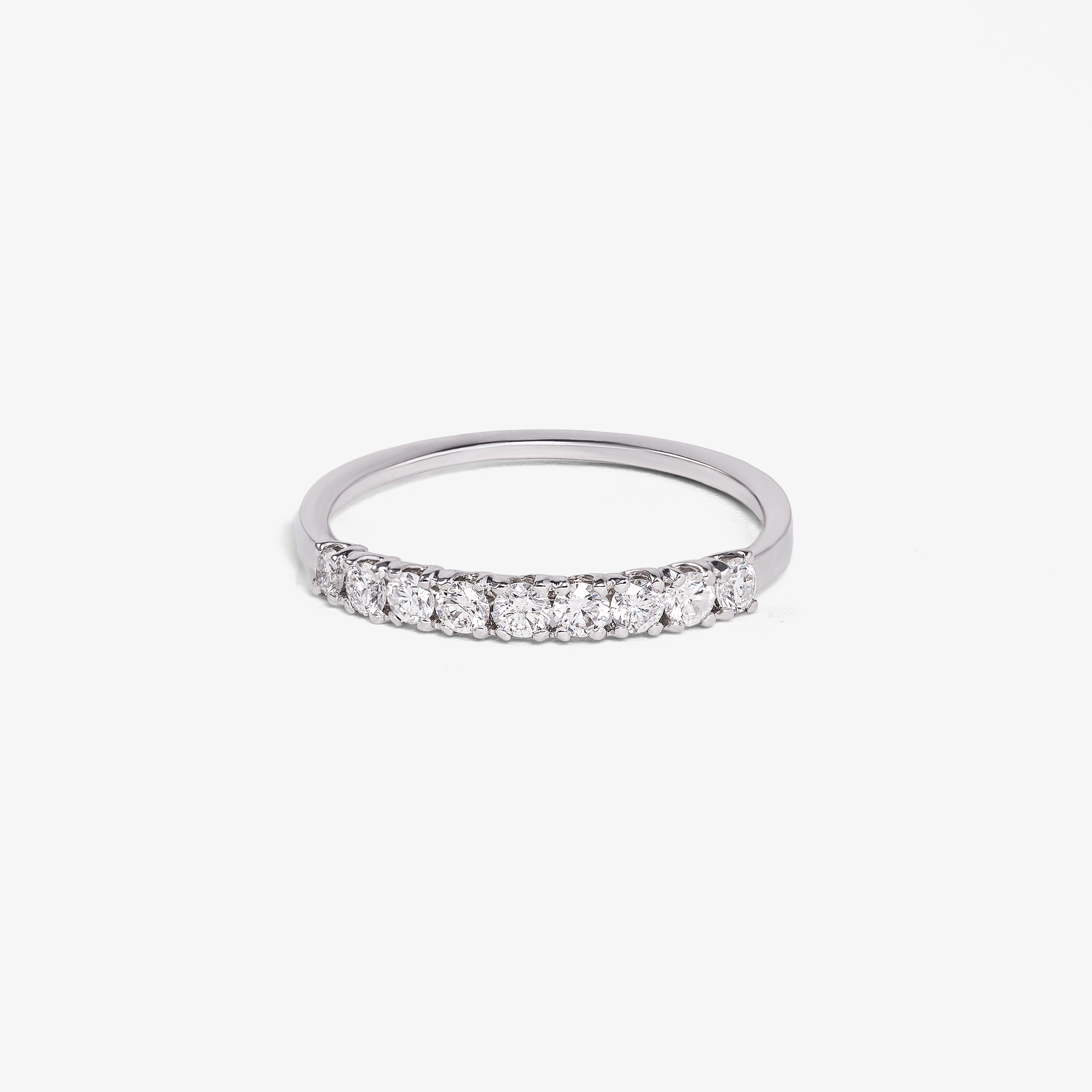 Semi-eternity ring with white diamonds