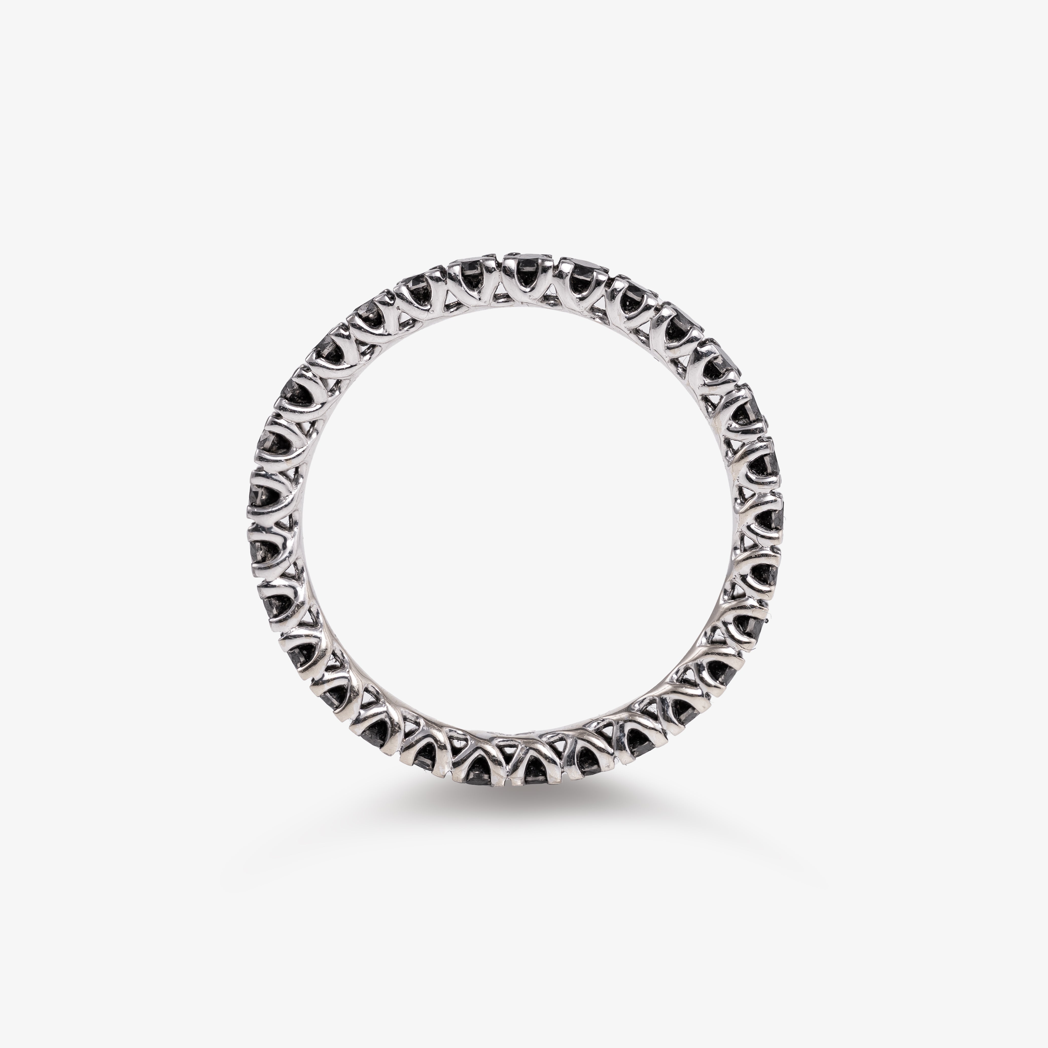 Inel eternity aur 18k cu diamante negre 1.00 ct