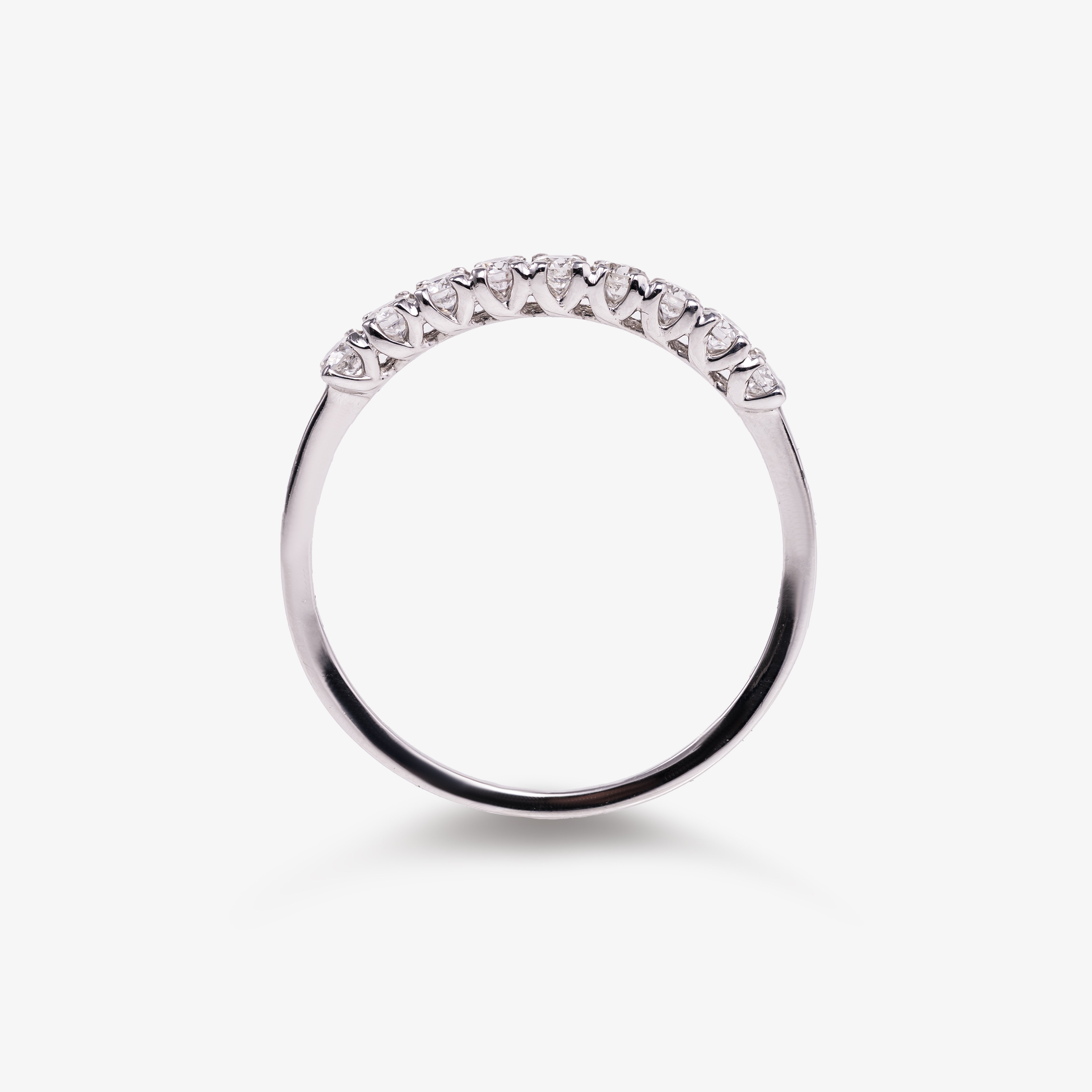 Semi-eternity ring with white diamonds