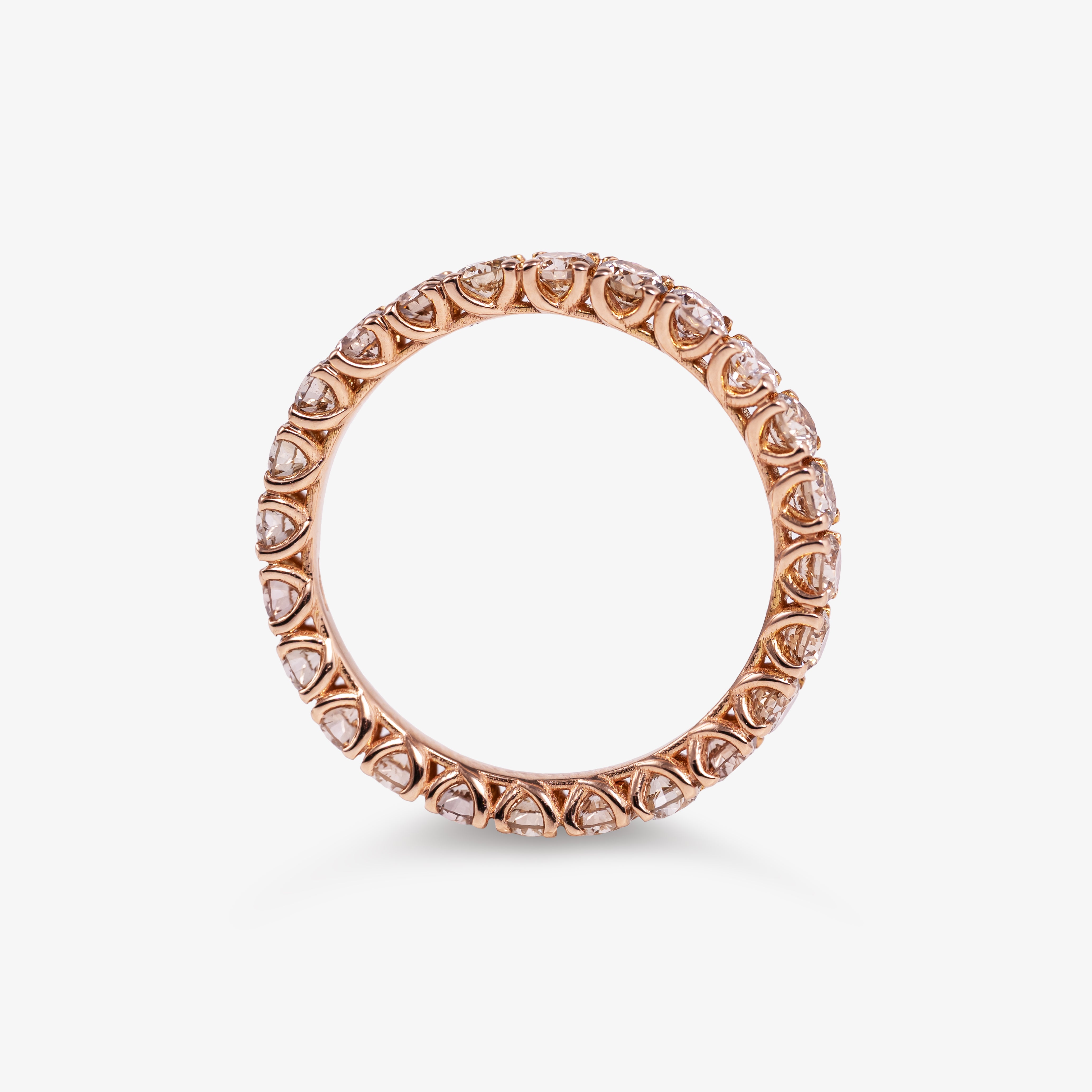 Inel eternity aur 18k cu diamante brown 1.50 ct