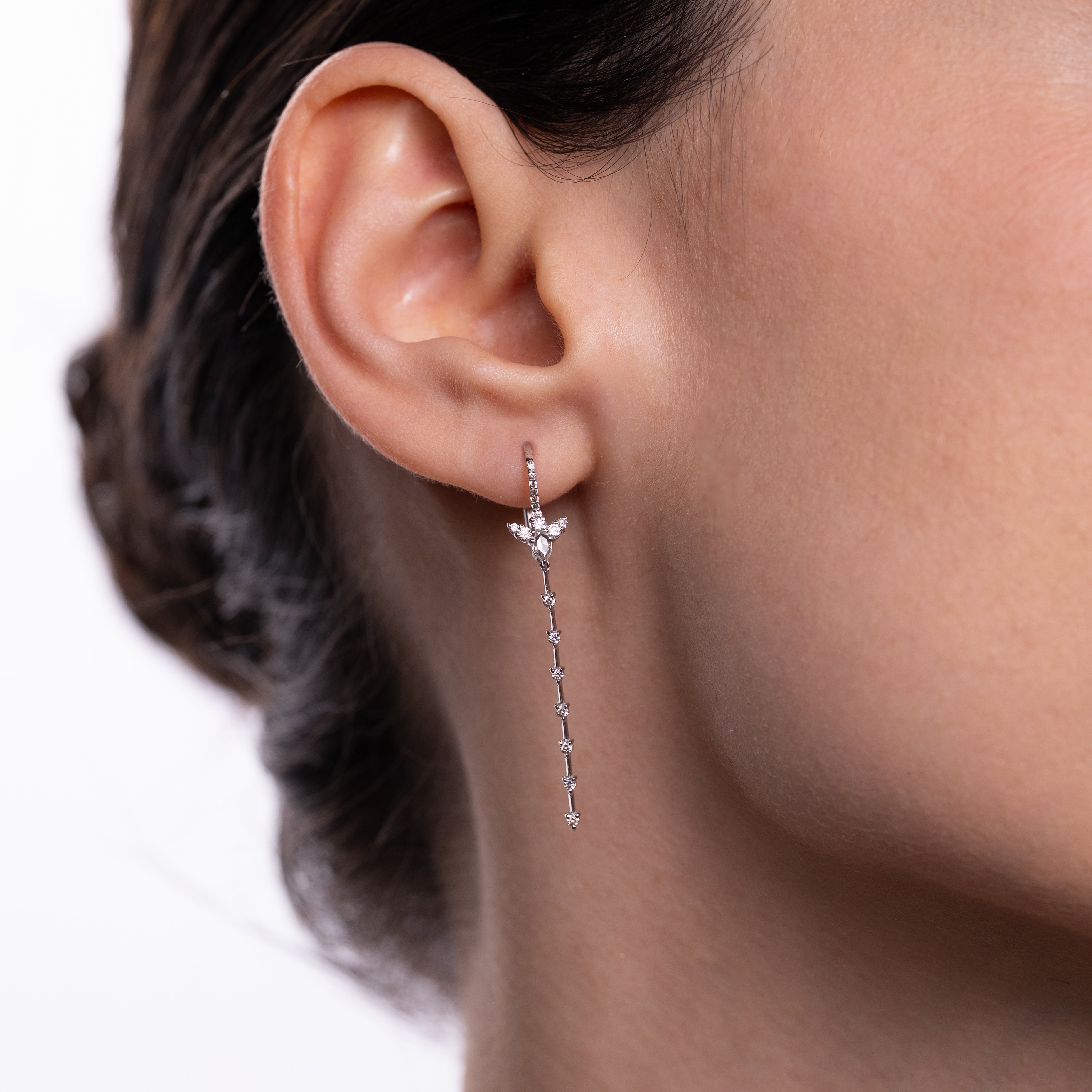 Cercei aur 18k cu diamante 0.45 ct