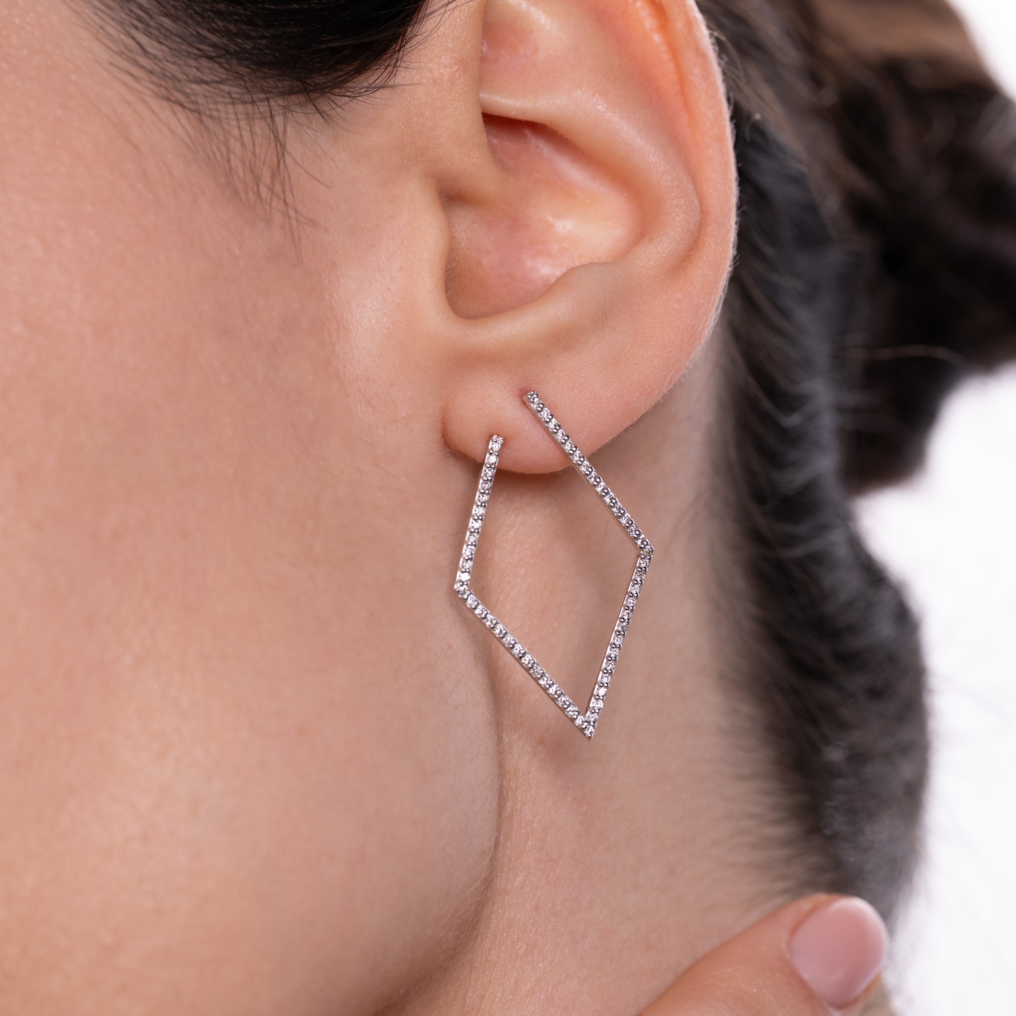 Cercei aur 18k cu diamante 0.80 ct