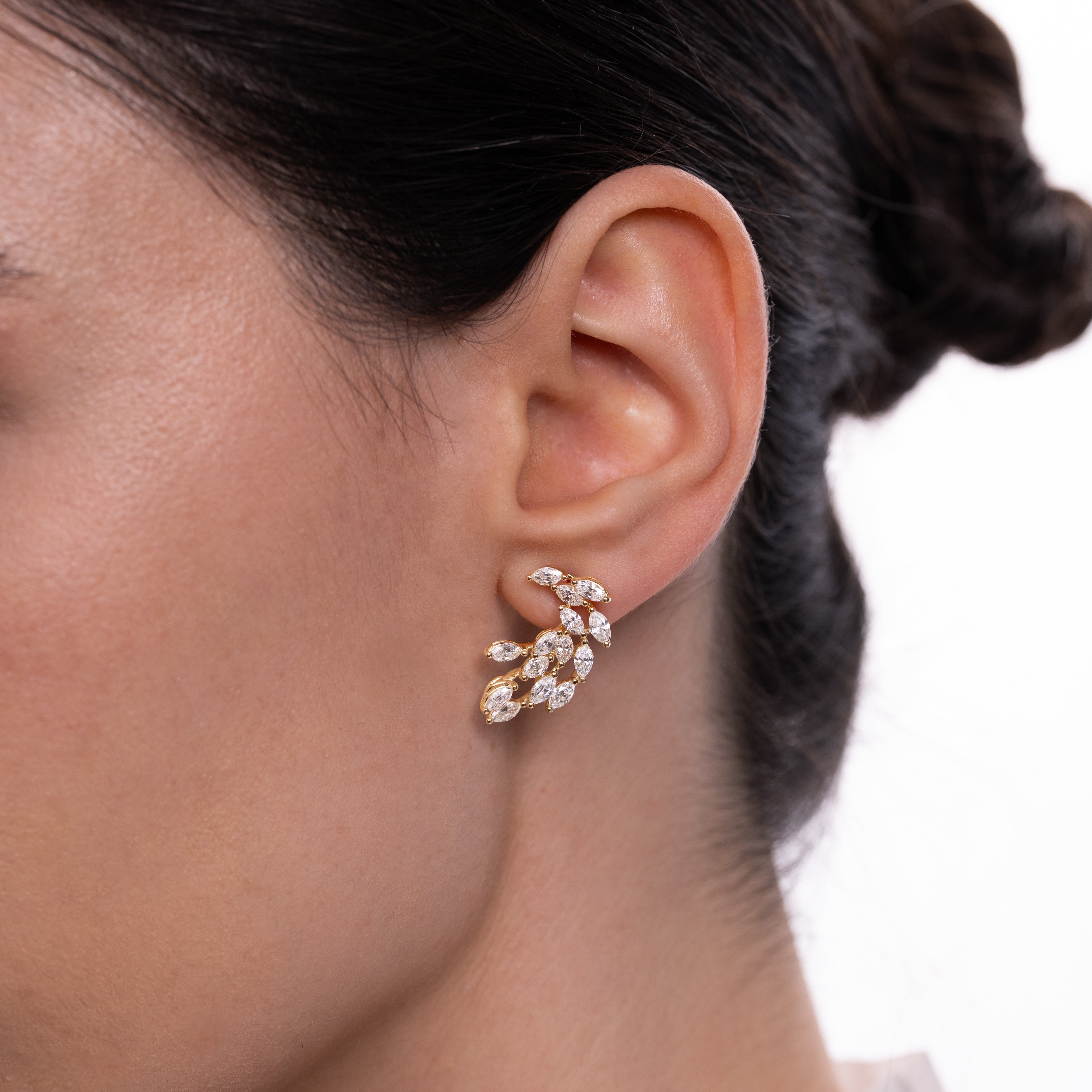 Cercei aur 18k cu diamante 2.57 ct