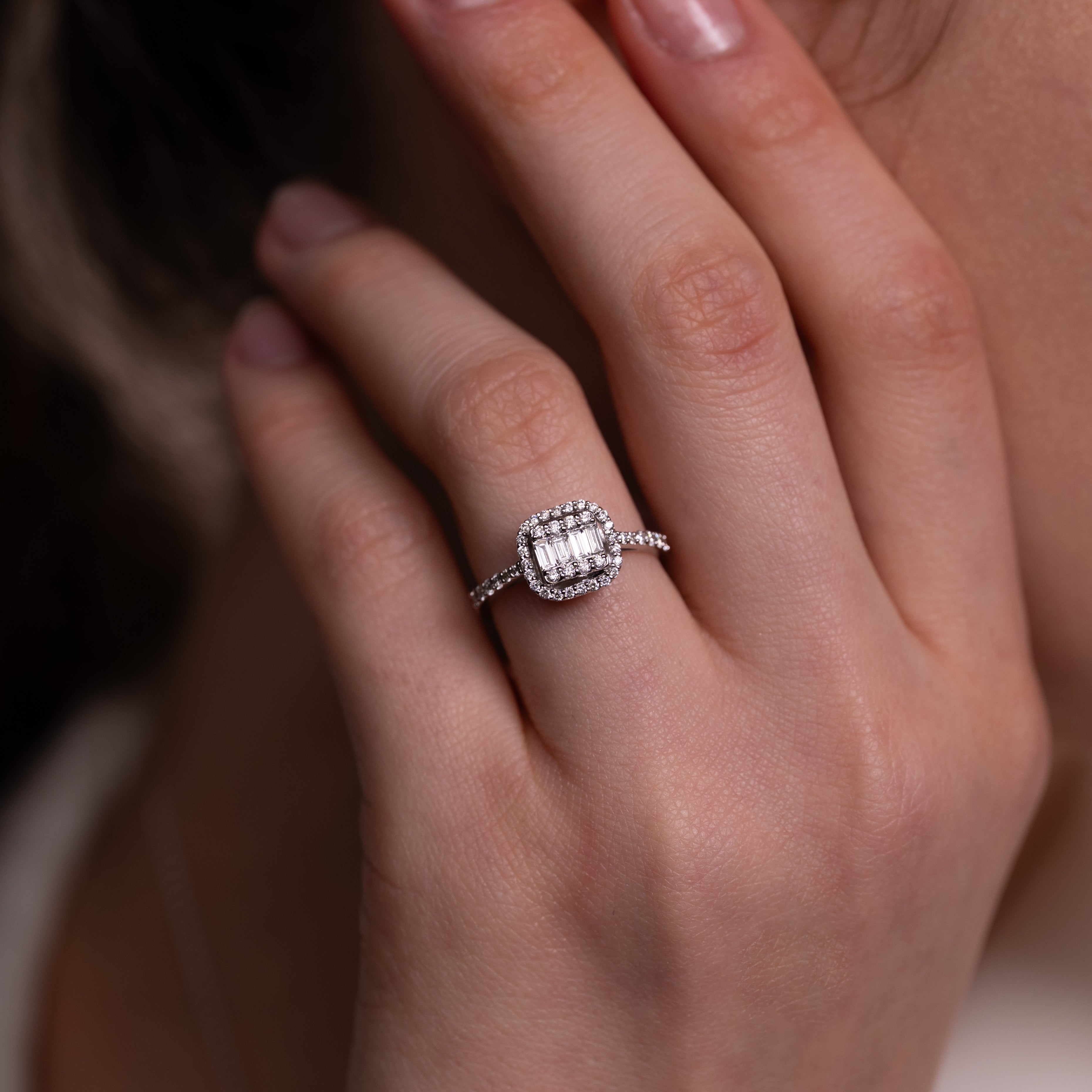 Inel aur 18k cu diamante 0.63 ct