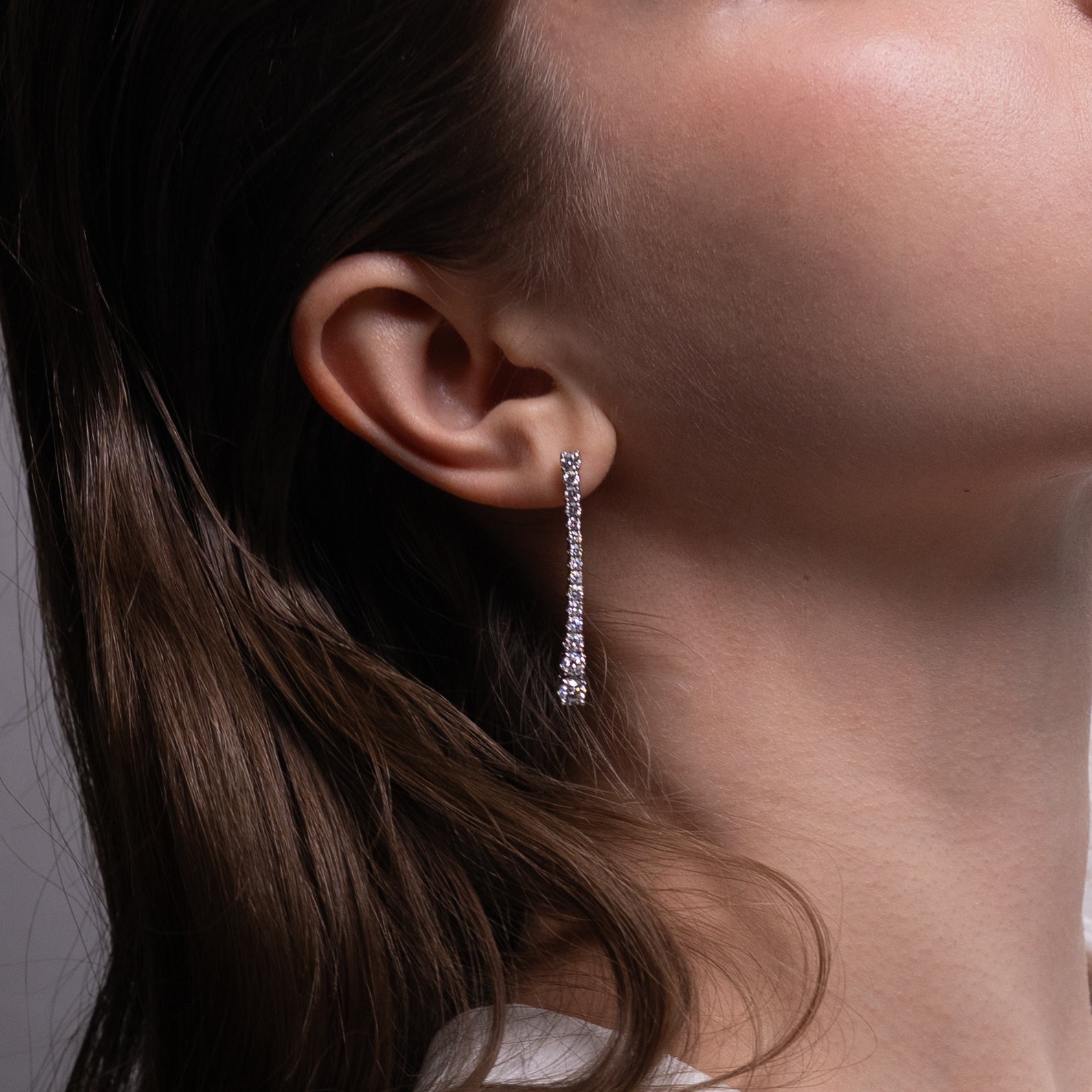 Tennis Earrings with Diamonds 2.20ct