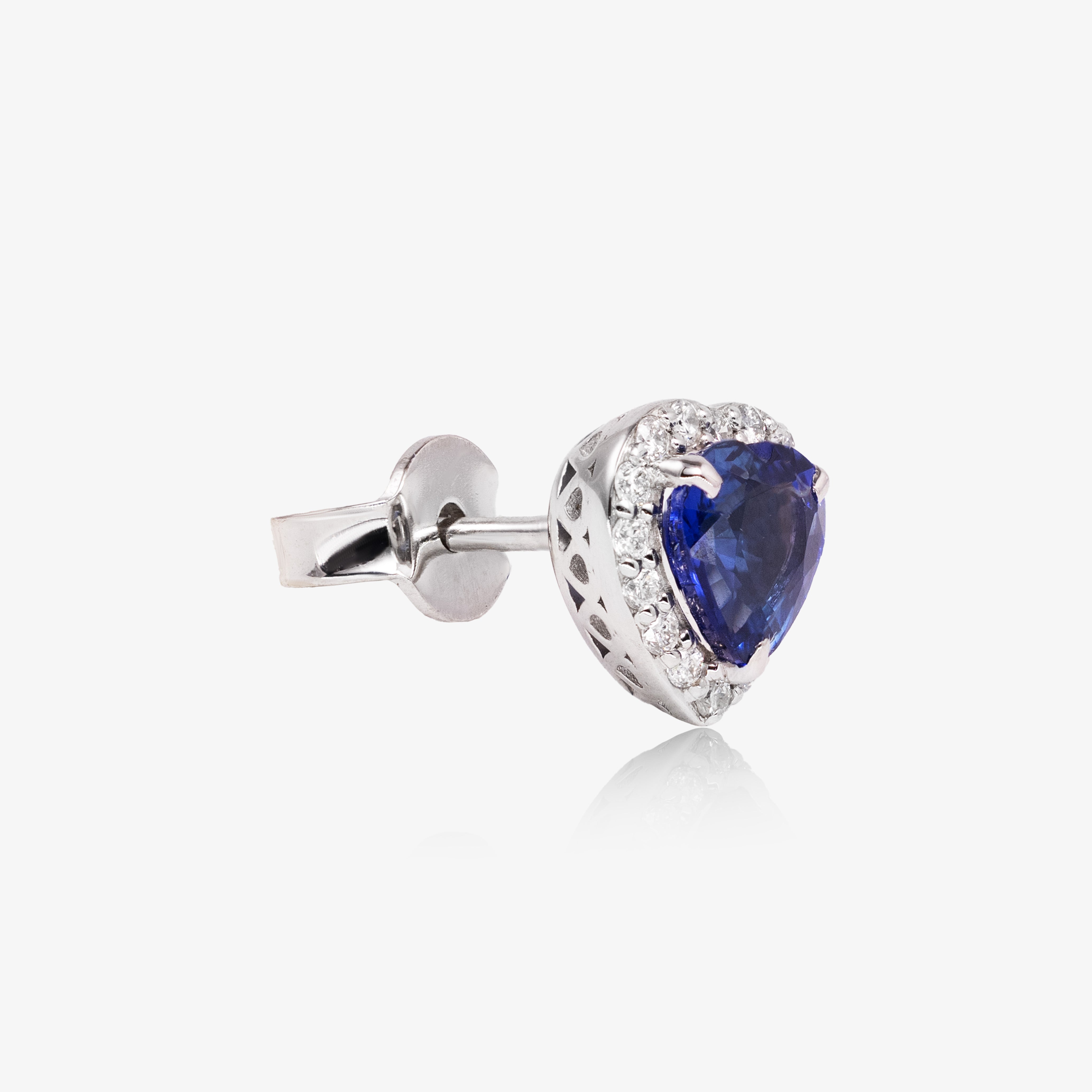 Cercei aur 18k cu safire 1.43 ct si diamante