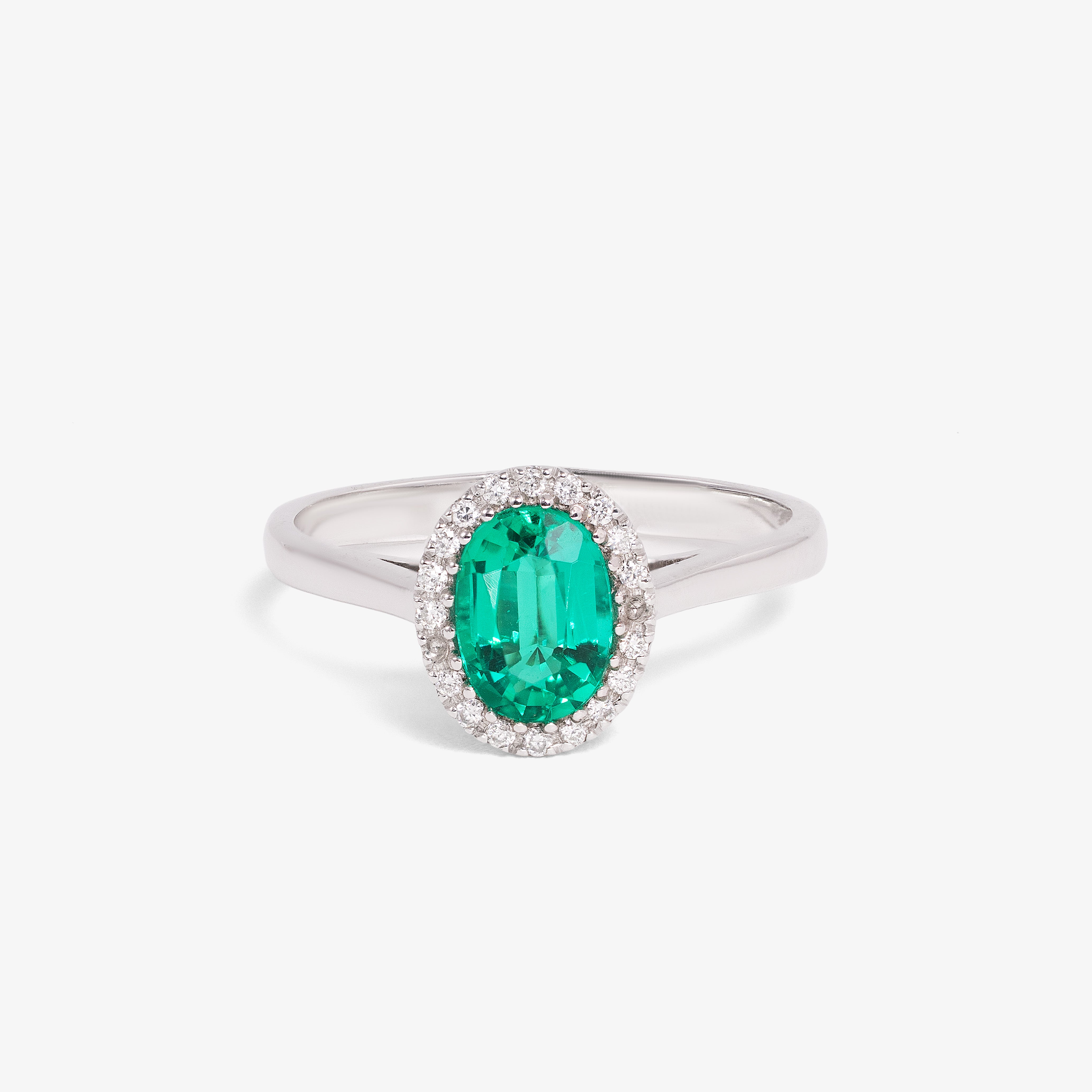Ring with Emeralds and Diamonds