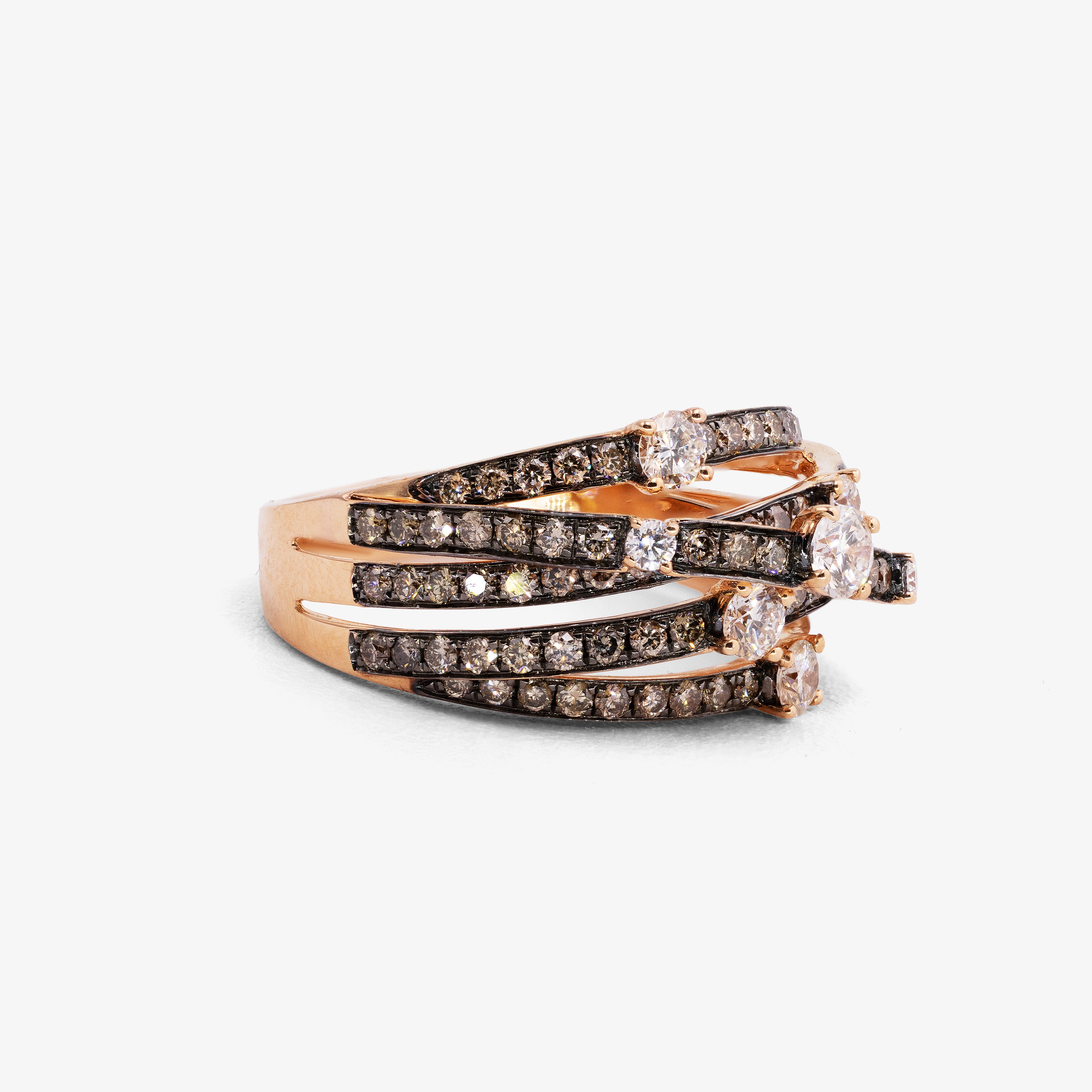 Inel aur 18k cu diamante brown 0.97 ct