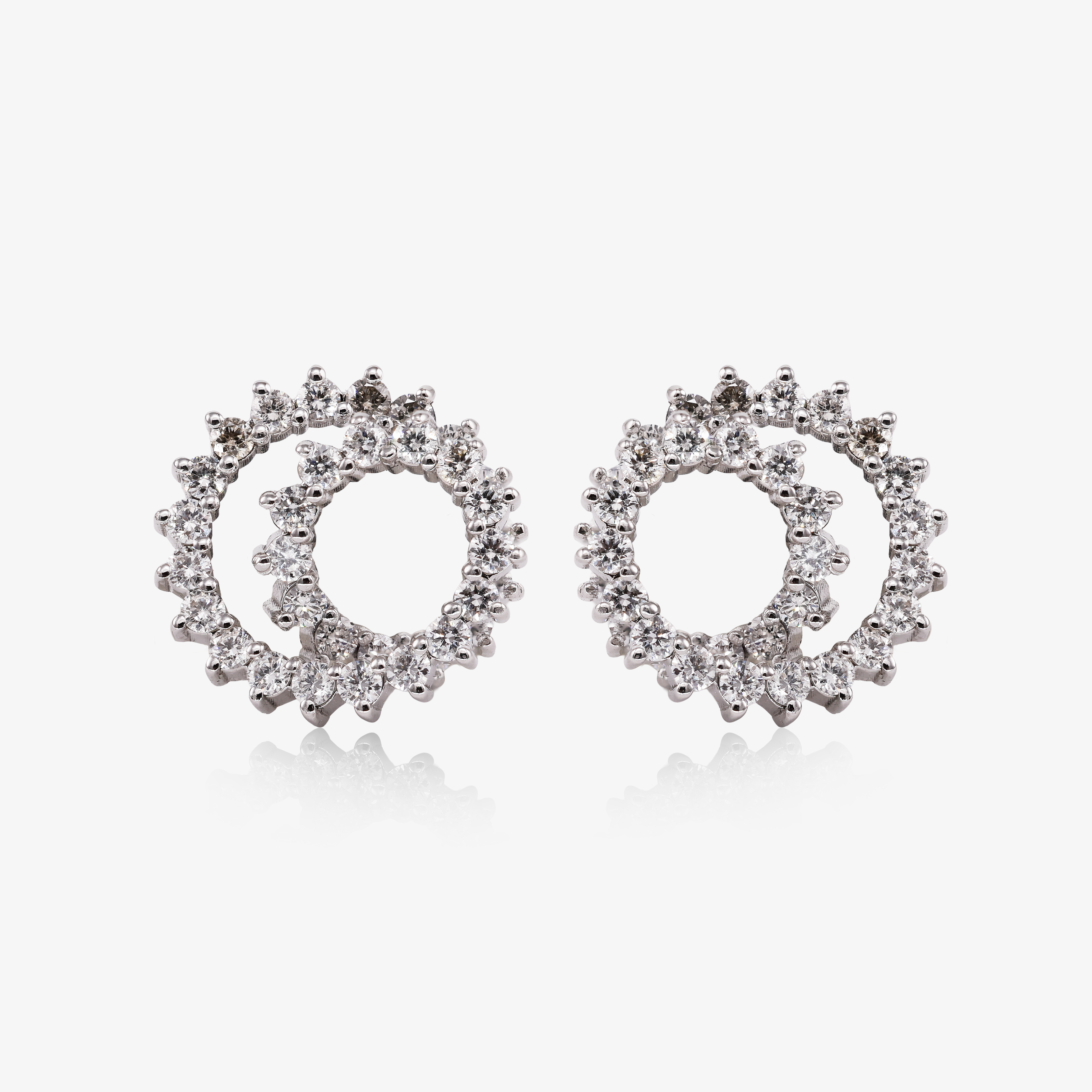 Cercei aur 18k cu diamante 0.95 ct