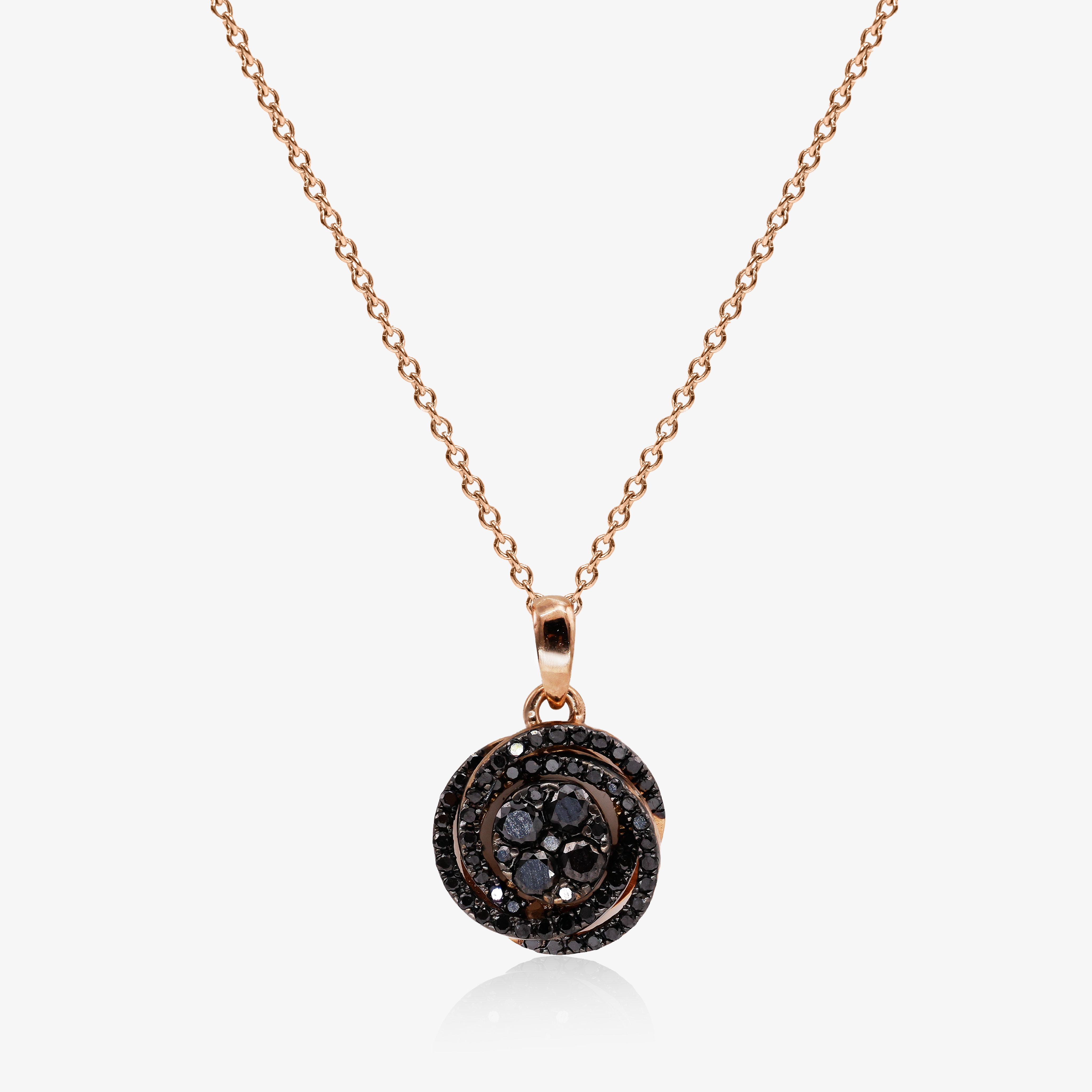 Colier aur 18k cu diamante negre 0.33 ct