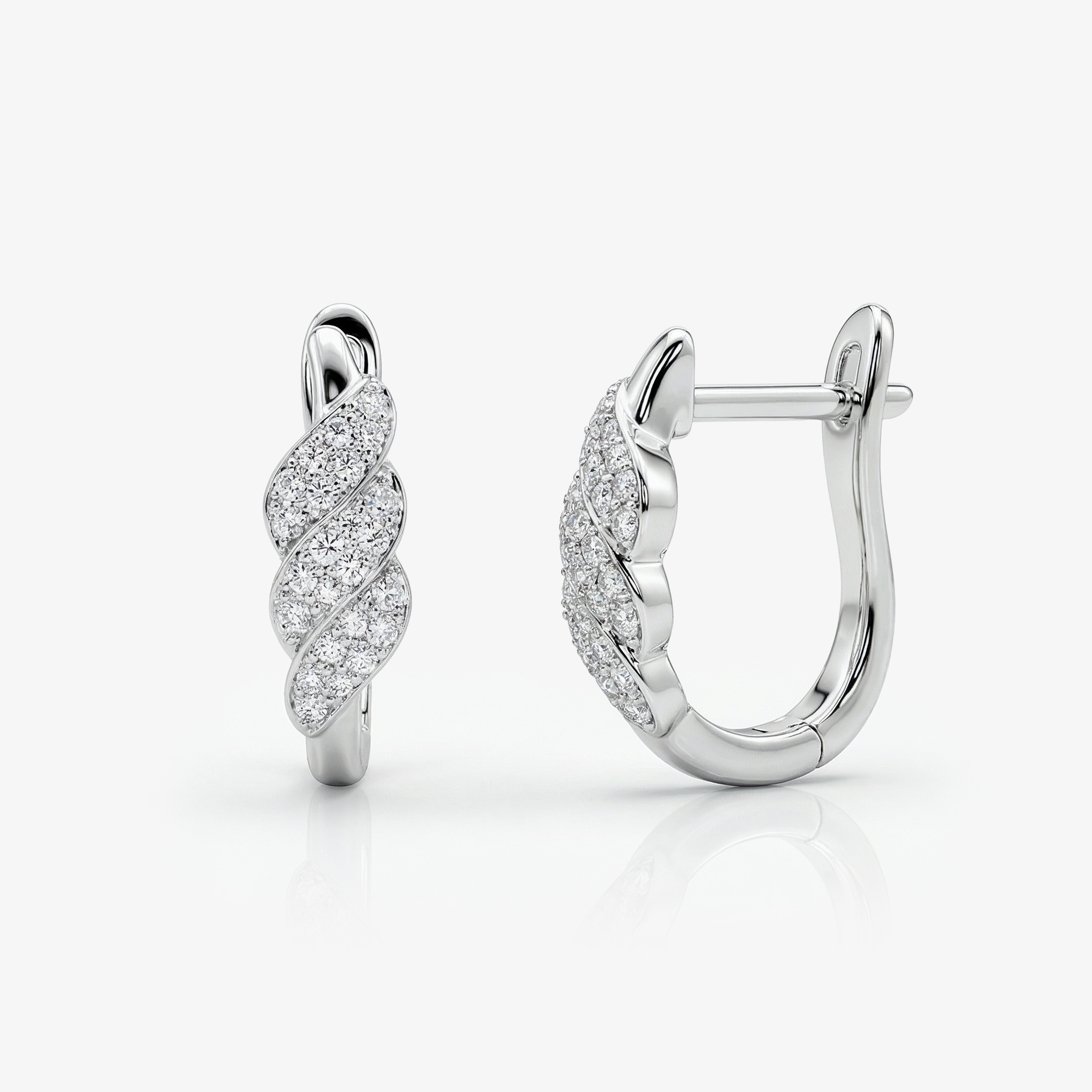 Cercei aur 18k cu diamante 0.10 ct