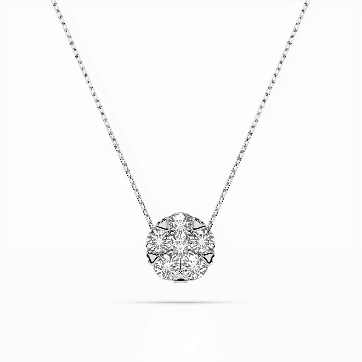 Colier din Aur cu Diamante, Forma Rotund Briliant, 0,58 CT