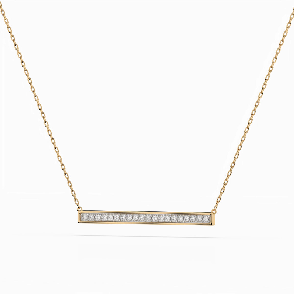 Colier din Aur cu Diamante, Forma Rotund Briliant, 0,12 CT