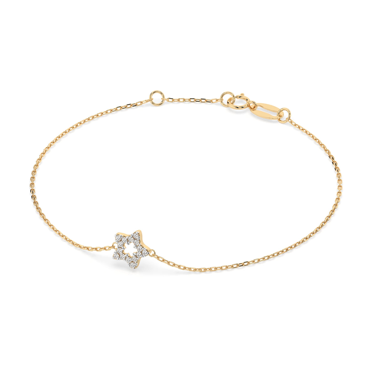 Brățară din Aur cu Diamante, Forma Rotund Briliant, 0,08 CT