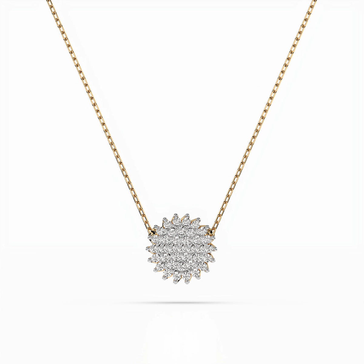 Colier din Aur cu Diamante, Forma Rotund Briliant, 0,15 CT