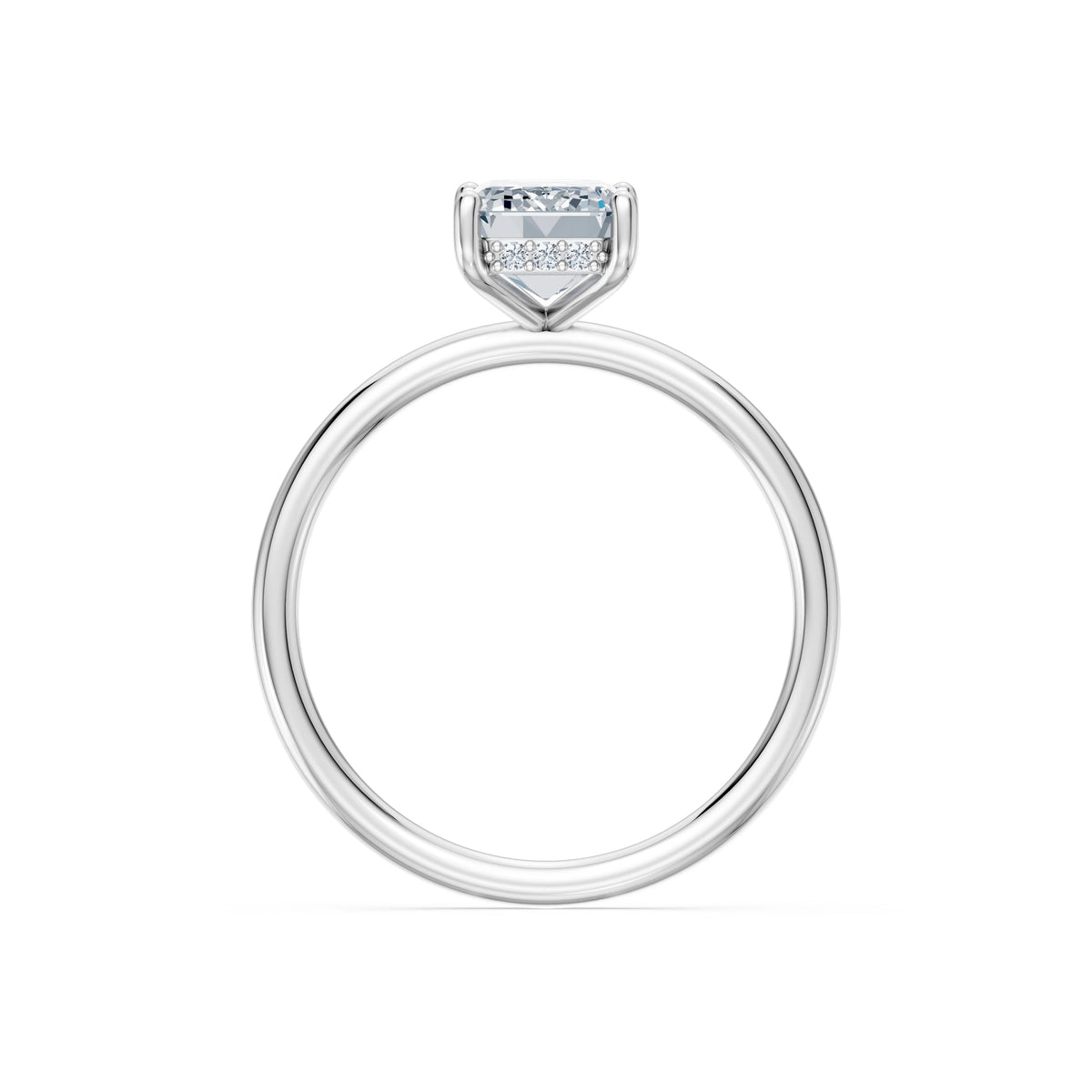 Inel de Logodnă Solitaire din Aur, Diamant Emerald 2,00 CT