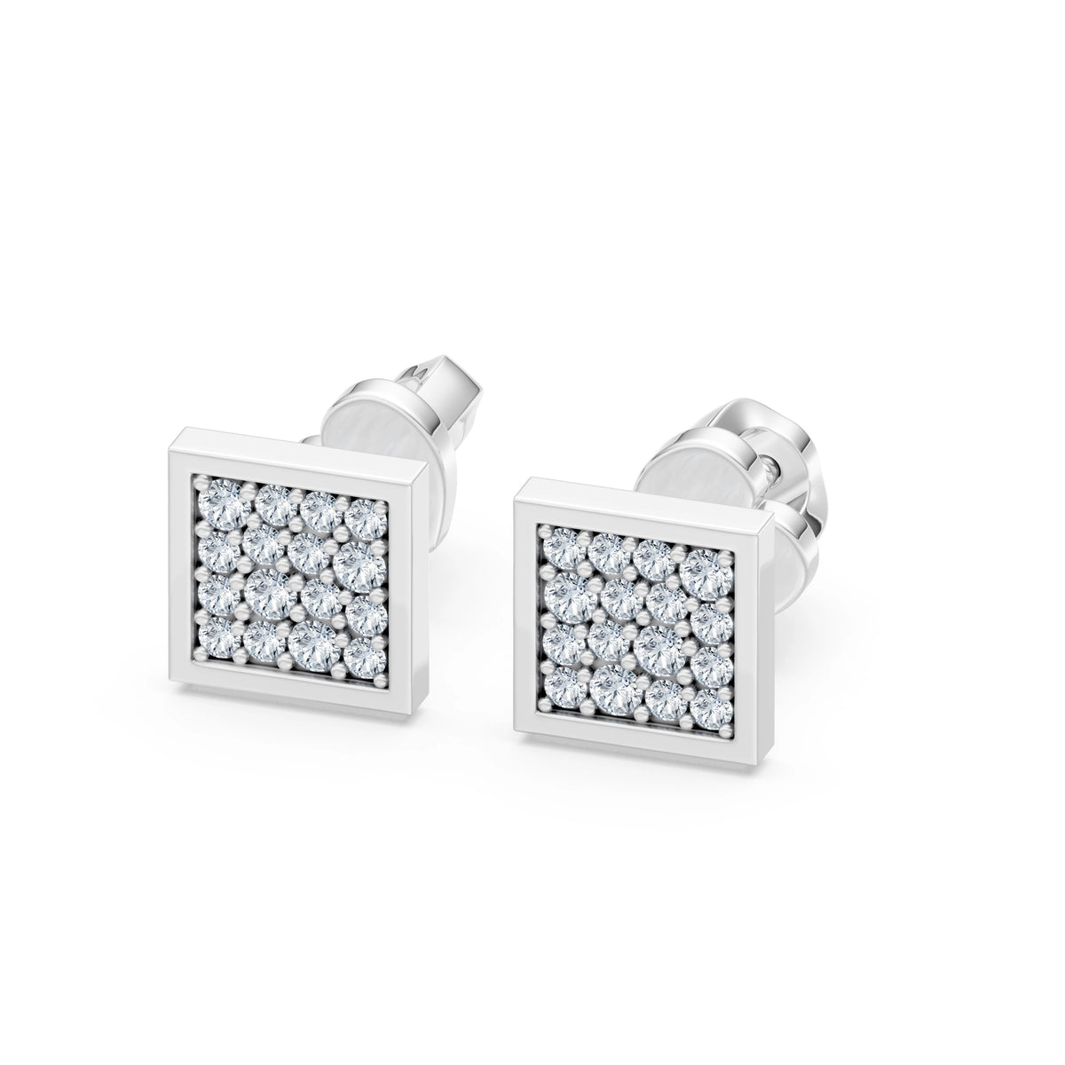 Cercei din Aur cu Diamante, Forma Rotund Briliant, 0,26 CT
