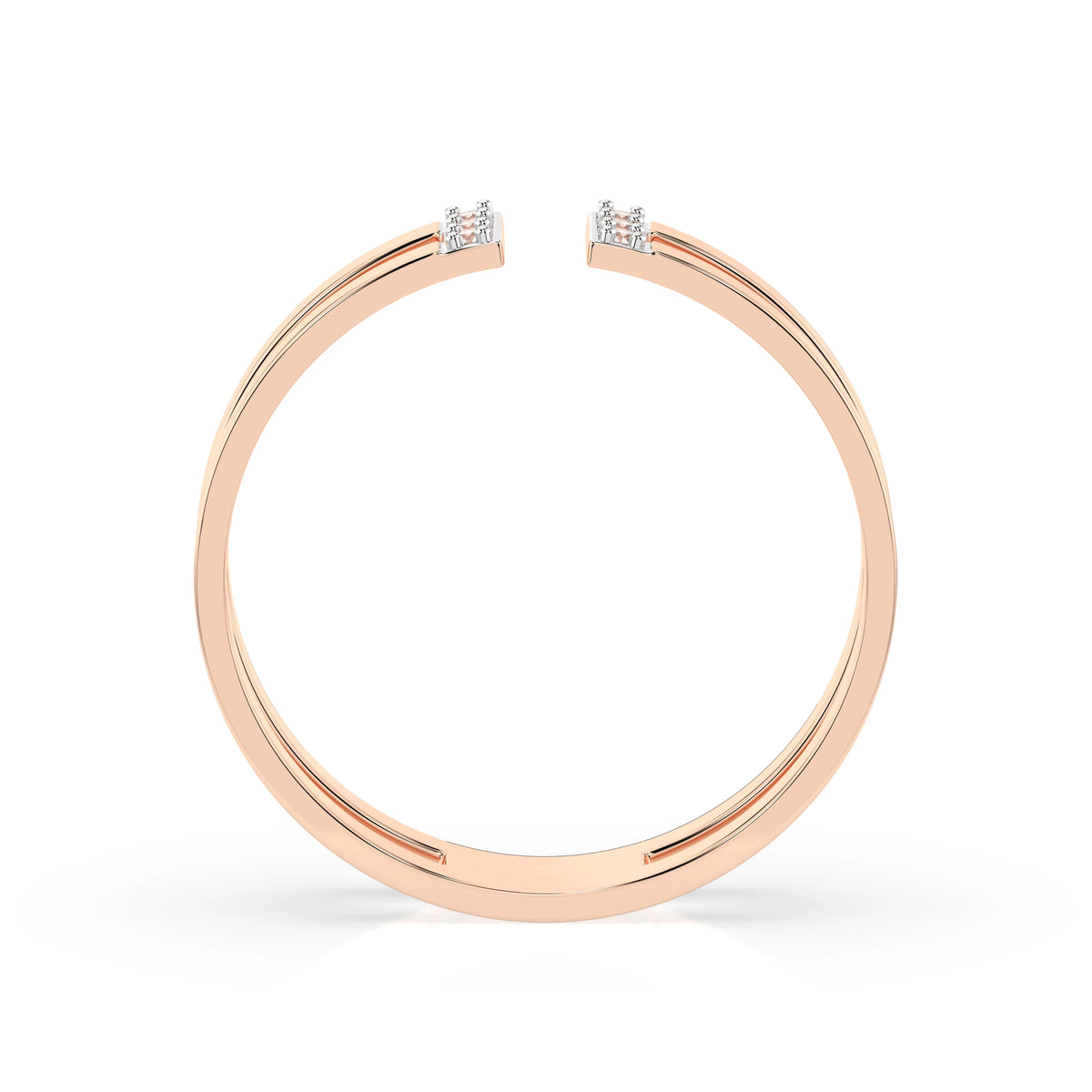Inel din Aur cu Diamante, Forma Rotund Briliant, 0,06 CT