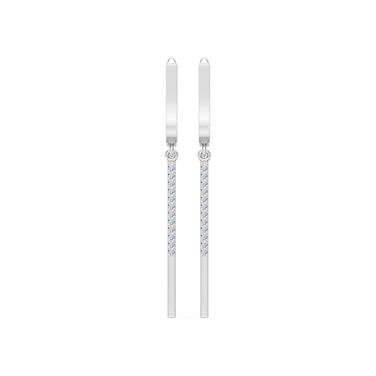 Cercei din Aur cu Diamante, Forma Rotund Briliant, 0,14 CT