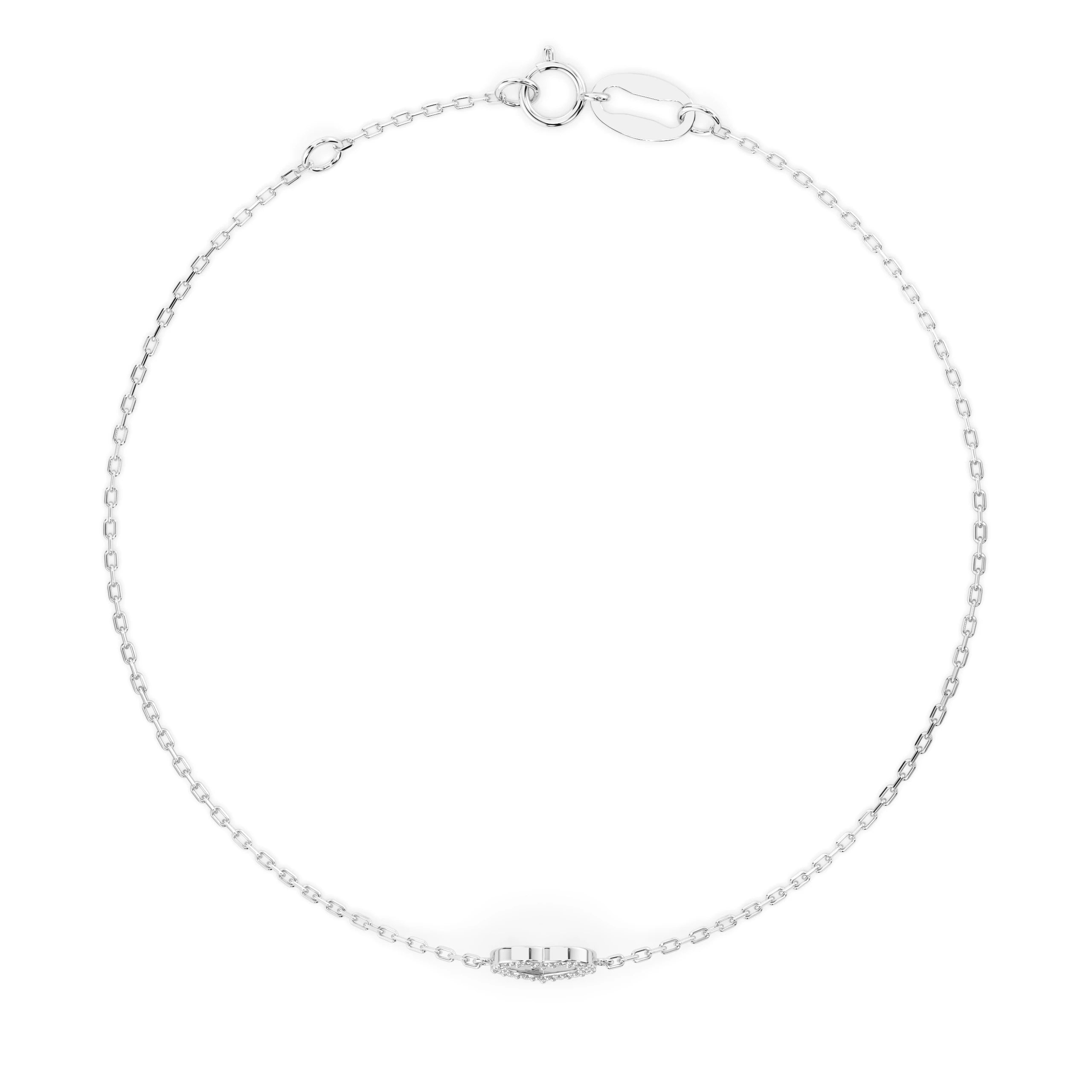 Brățară din Aur cu Diamante Rotunde Briliant 0.07 CT