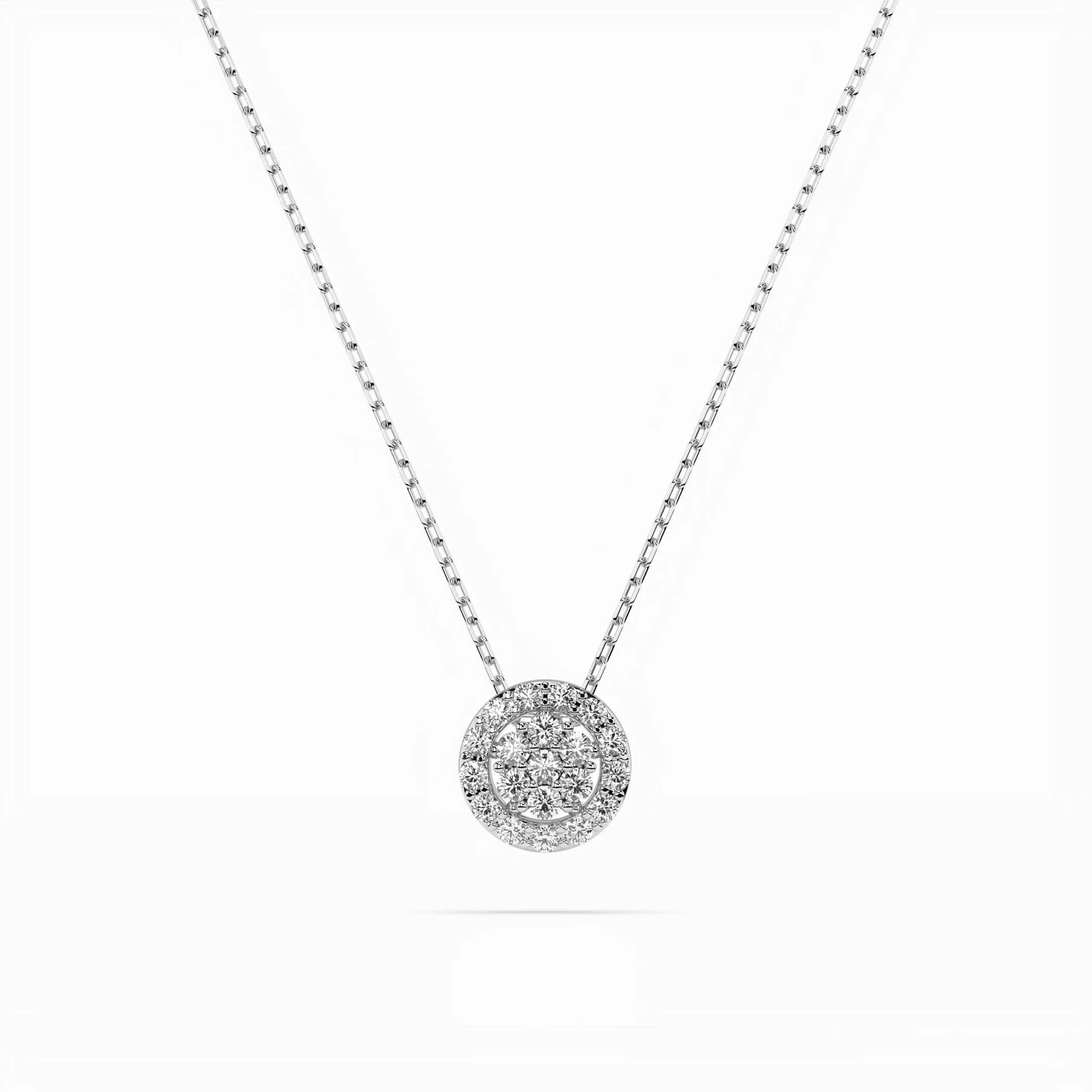 Colier din Aur cu Diamante Rotunde Briliant 0.15 CT