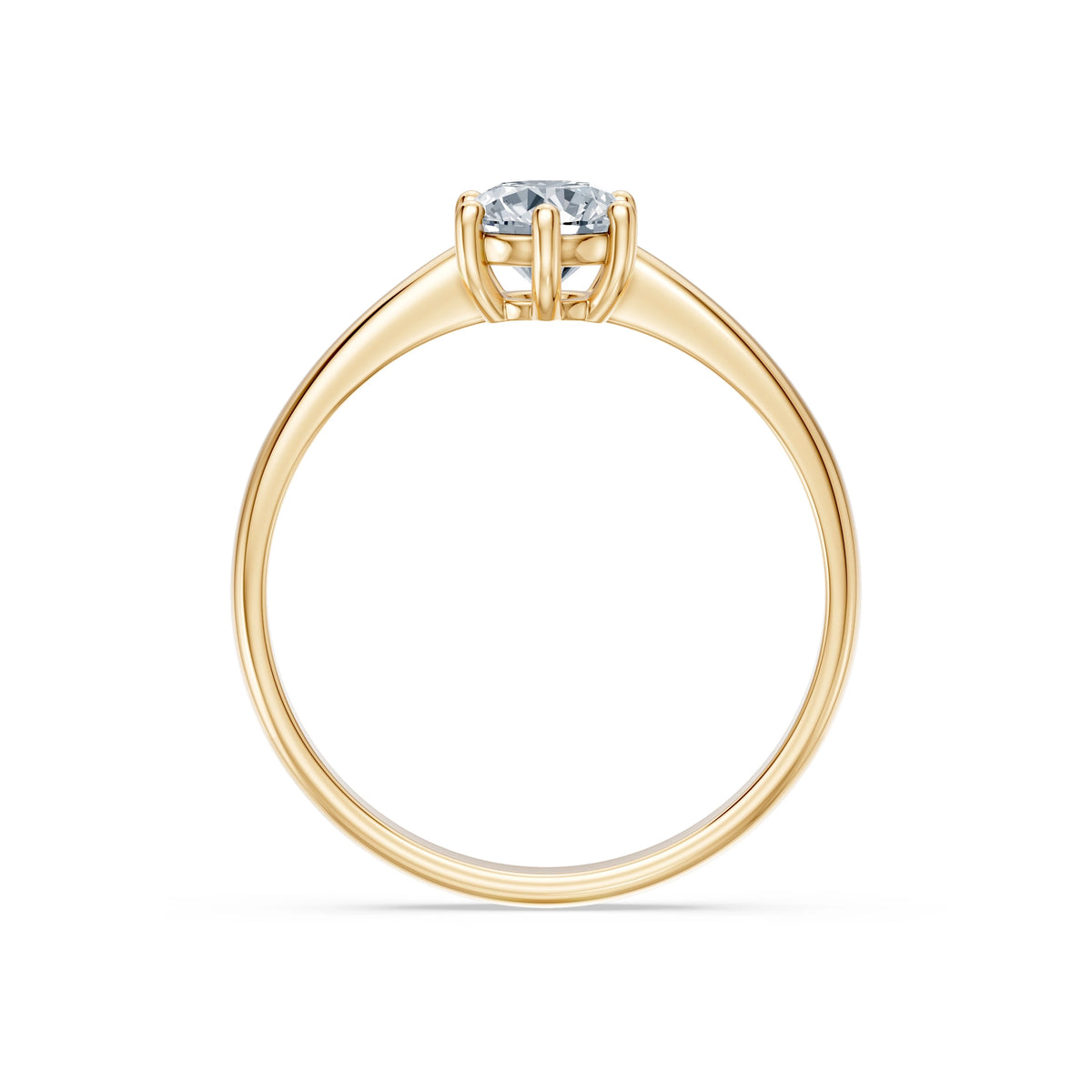 Inel de Logodnă Solitaire din Aur, Diamant Rotund Briliant 0,70 CT