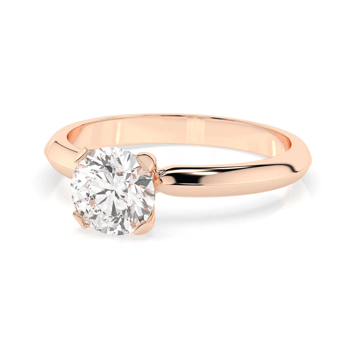 Inel de Logodnă Solitaire din Aur, Diamant Rotund Briliant 1,00 CT