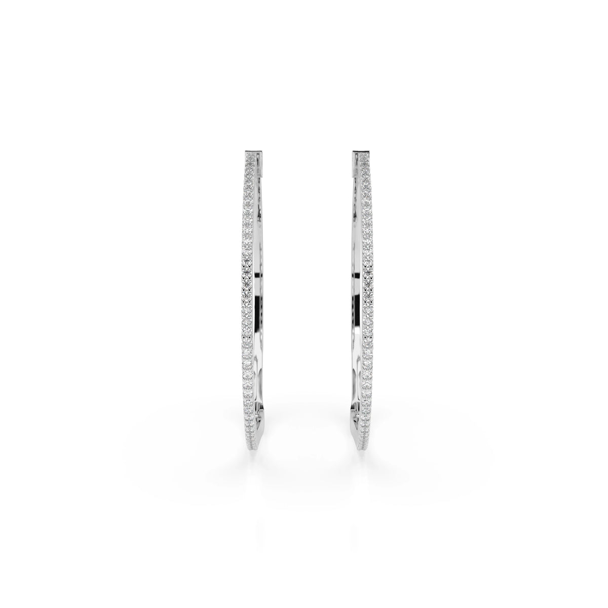 Cercei din Aur cu Diamante, Forma Rotund Briliant, 0,38 CT