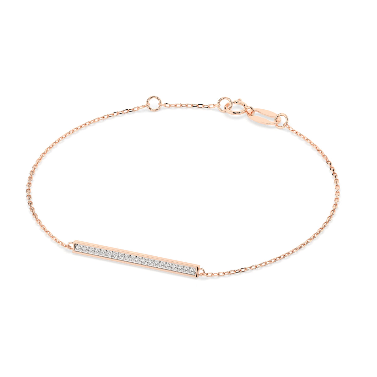 Brățară din Aur cu Diamante, Forma Rotund Briliant, 0,10 CT