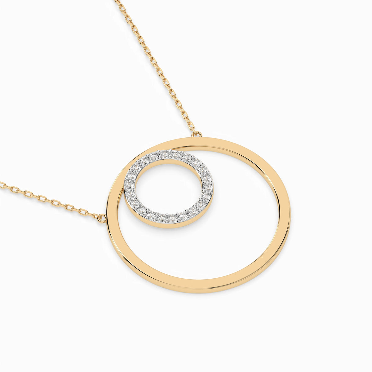 Colier din Aur cu Diamante, Forma Rotund Briliant, 0,13 CT
