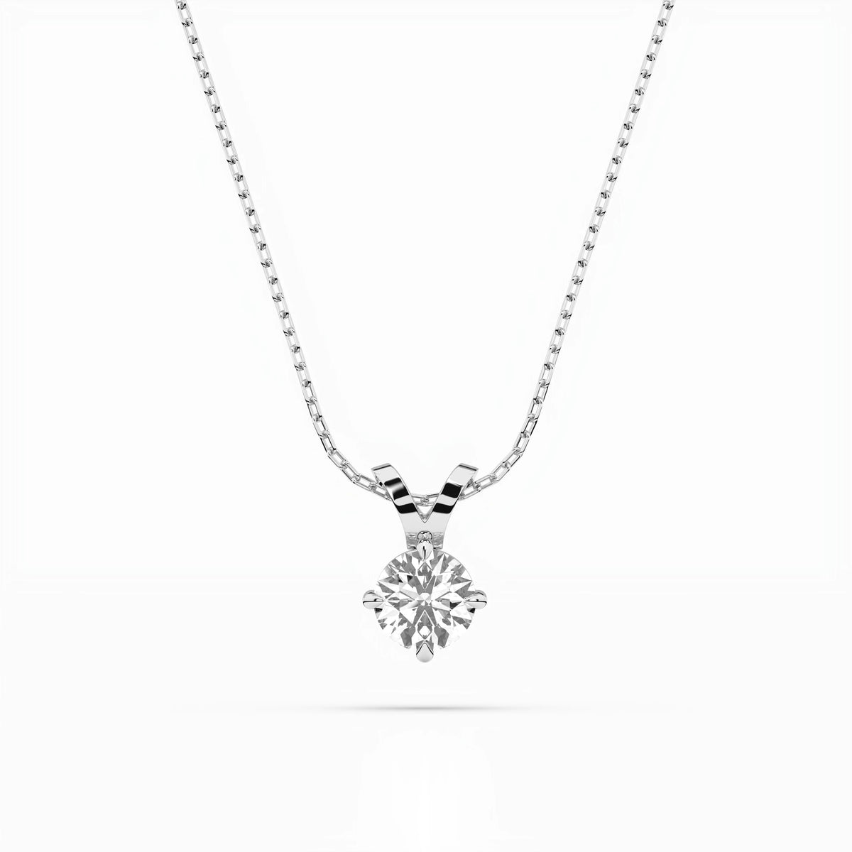 Colier din Aur cu Diamant, Forma Rotund Briliant, 0,30 CT
