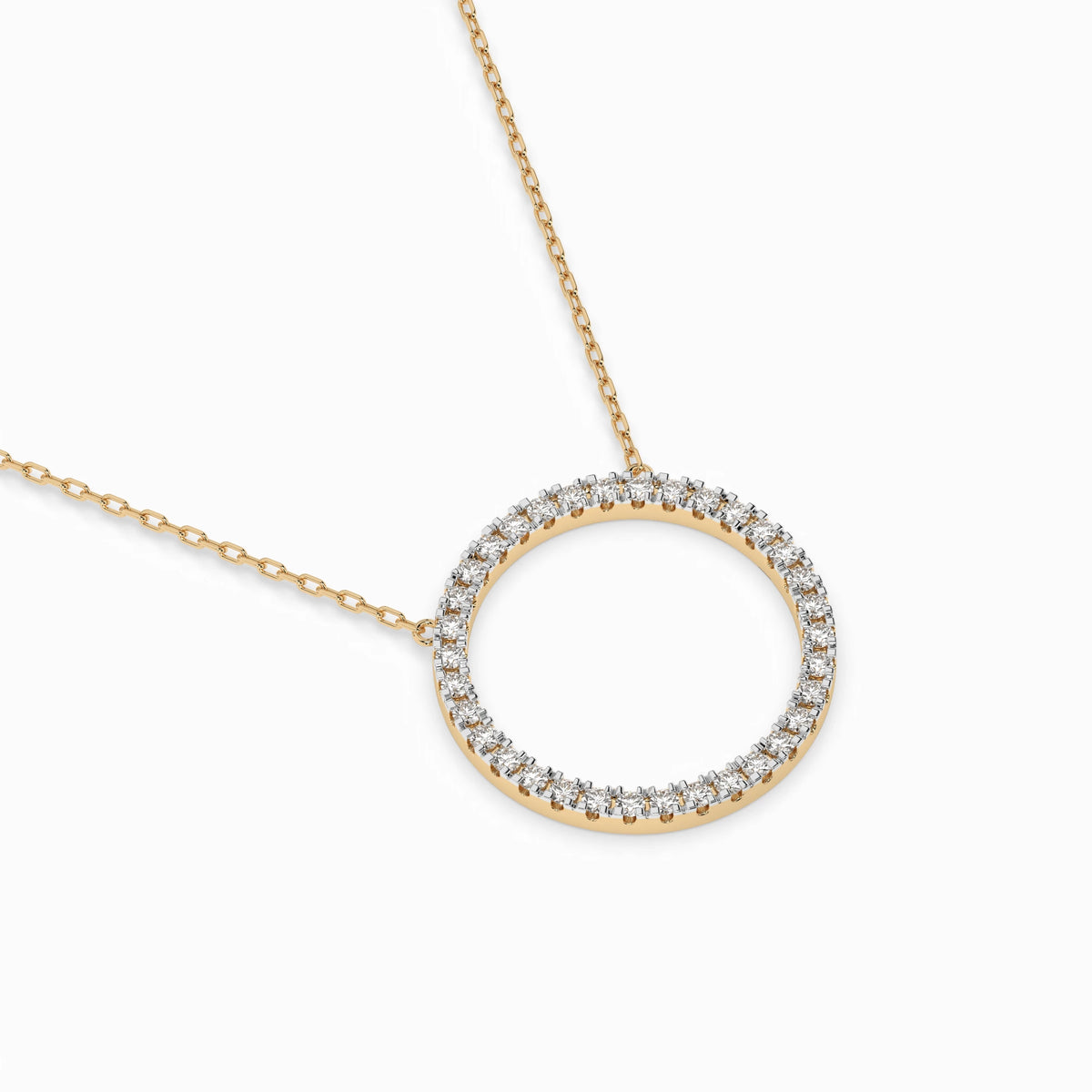 Colier din Aur cu Diamante, Forma Rotund Briliant, 0,20 CT