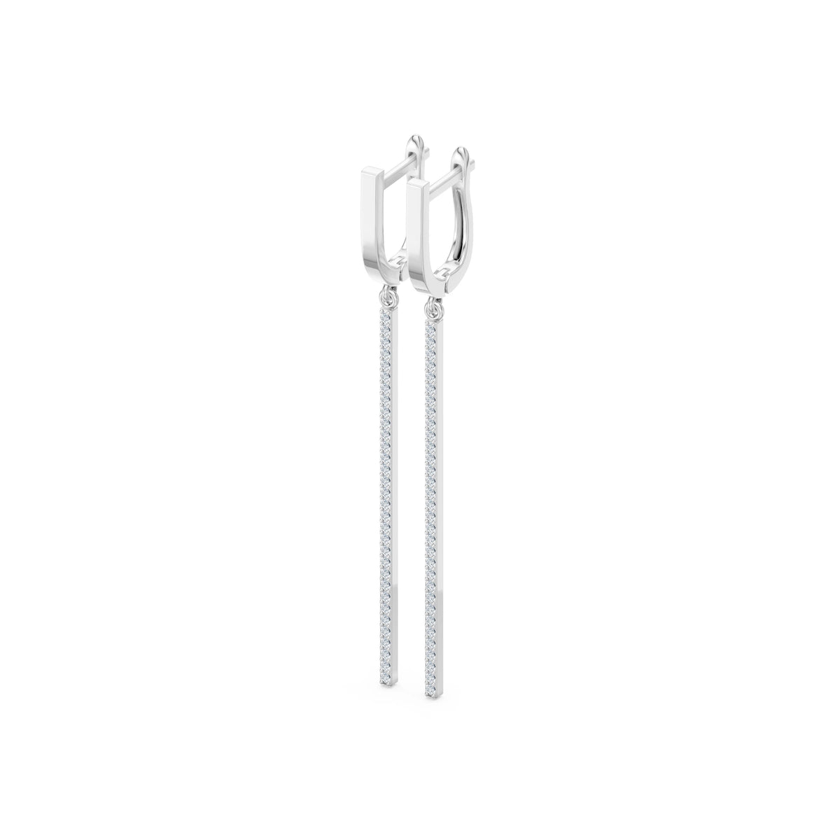 Cercei din Aur cu Diamante, Forma Rotund Briliant, 0,38 CT