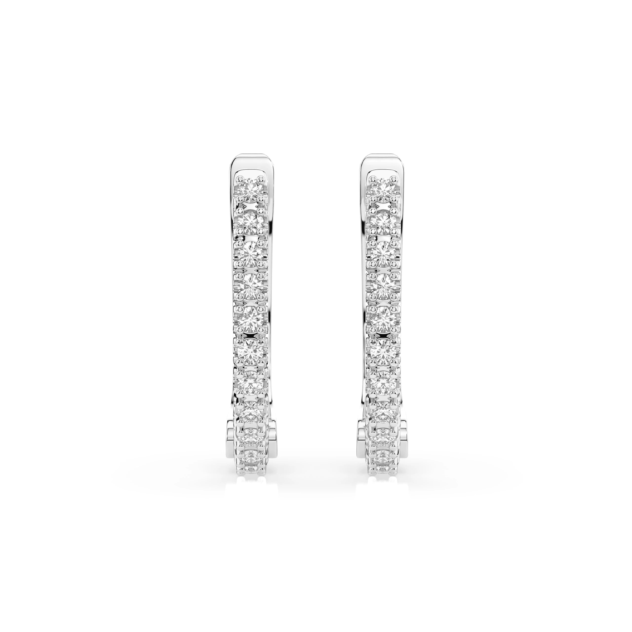 Cercei din Aur cu Diamante Rotunde Briliant 0.18 CT