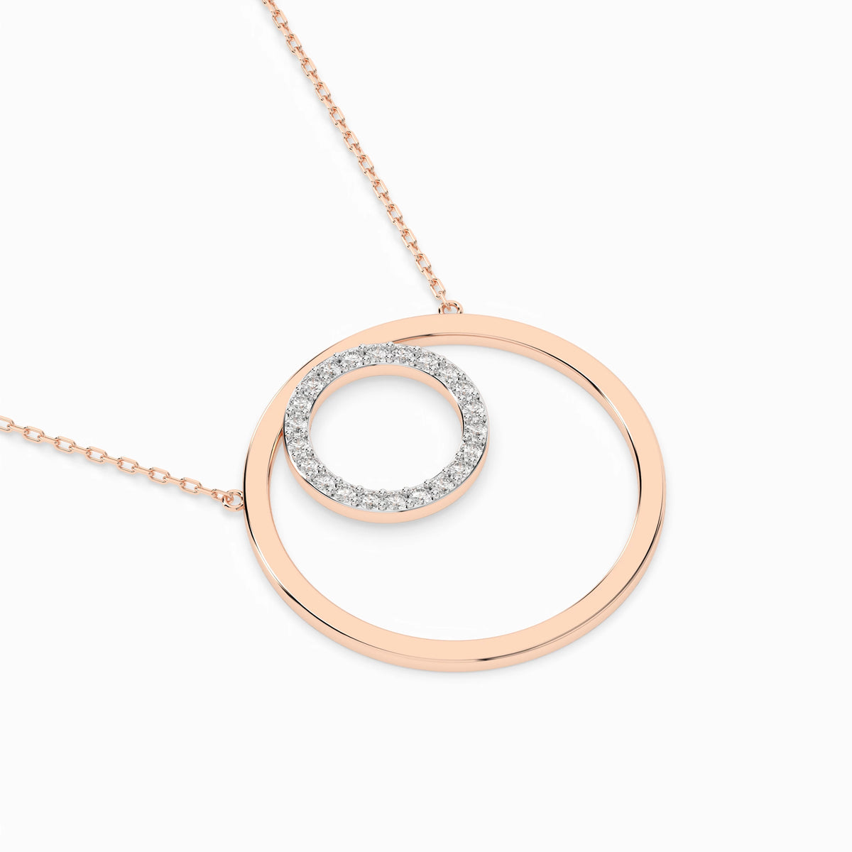 Colier din Aur cu Diamante, Forma Rotund Briliant, 0,13 CT