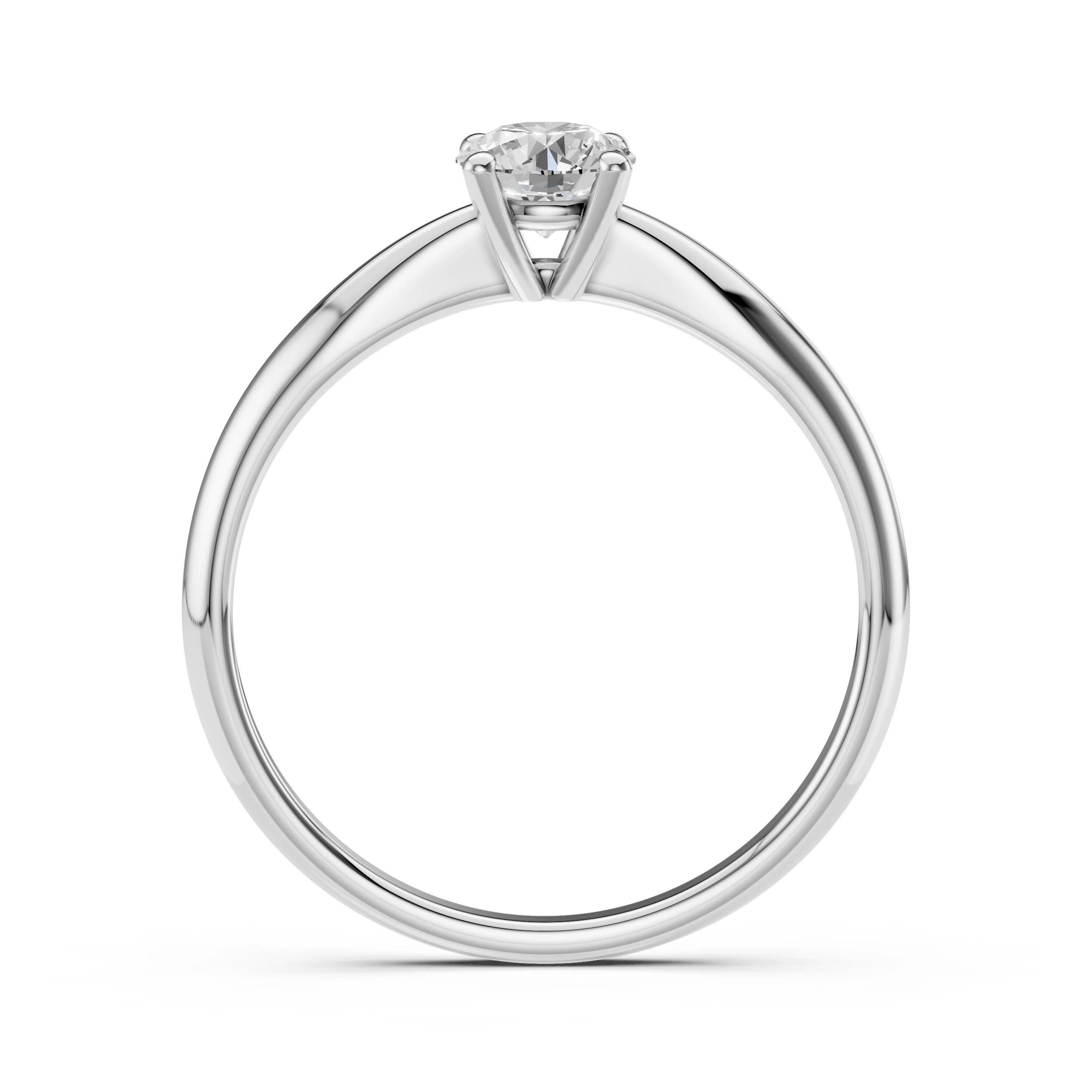 Inel de Logodnă Solitaire din Aur, Diamant Rotund Briliant 0.50 CT