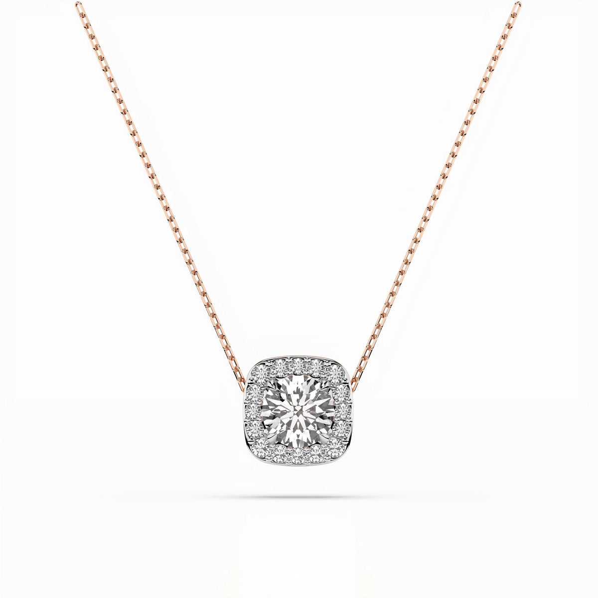 Colier din Aur cu Diamante, Forma Rotund Briliant, 0,50 CT