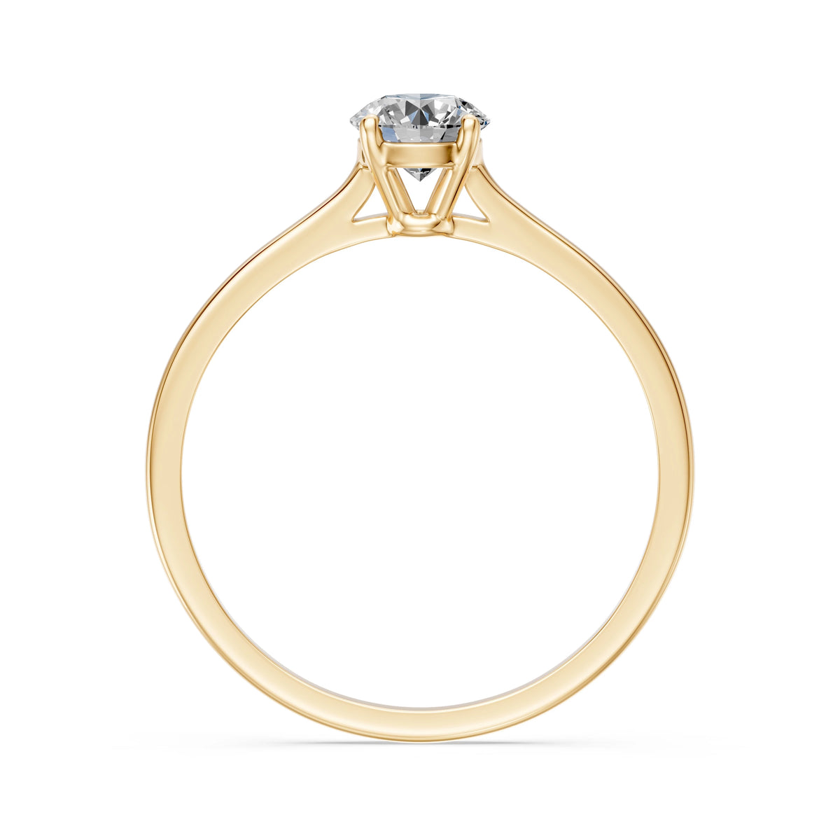 Inel de Logodnă Solitaire din Aur, Diamant Rotund Briliant 0,50 CT