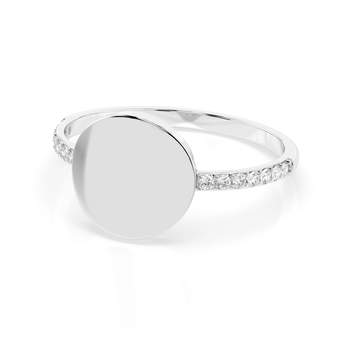 Inel din Aur cu Diamante, Forma Rotund Briliant, 0,14 CT