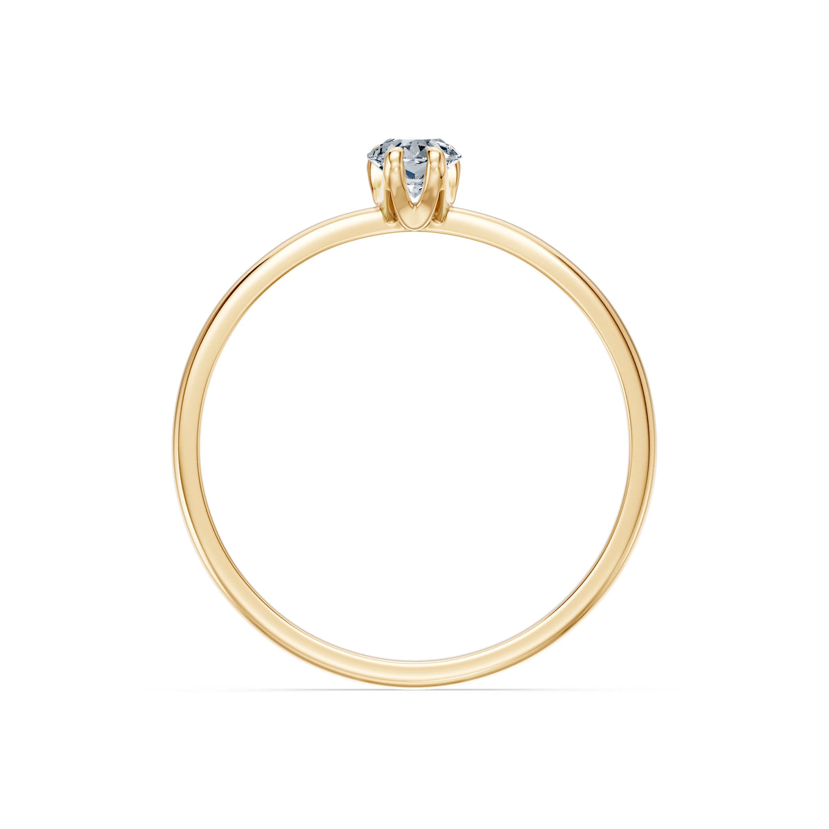Inel de Logodnă Solitaire din Aur, Diamant Pear 0,30 CT