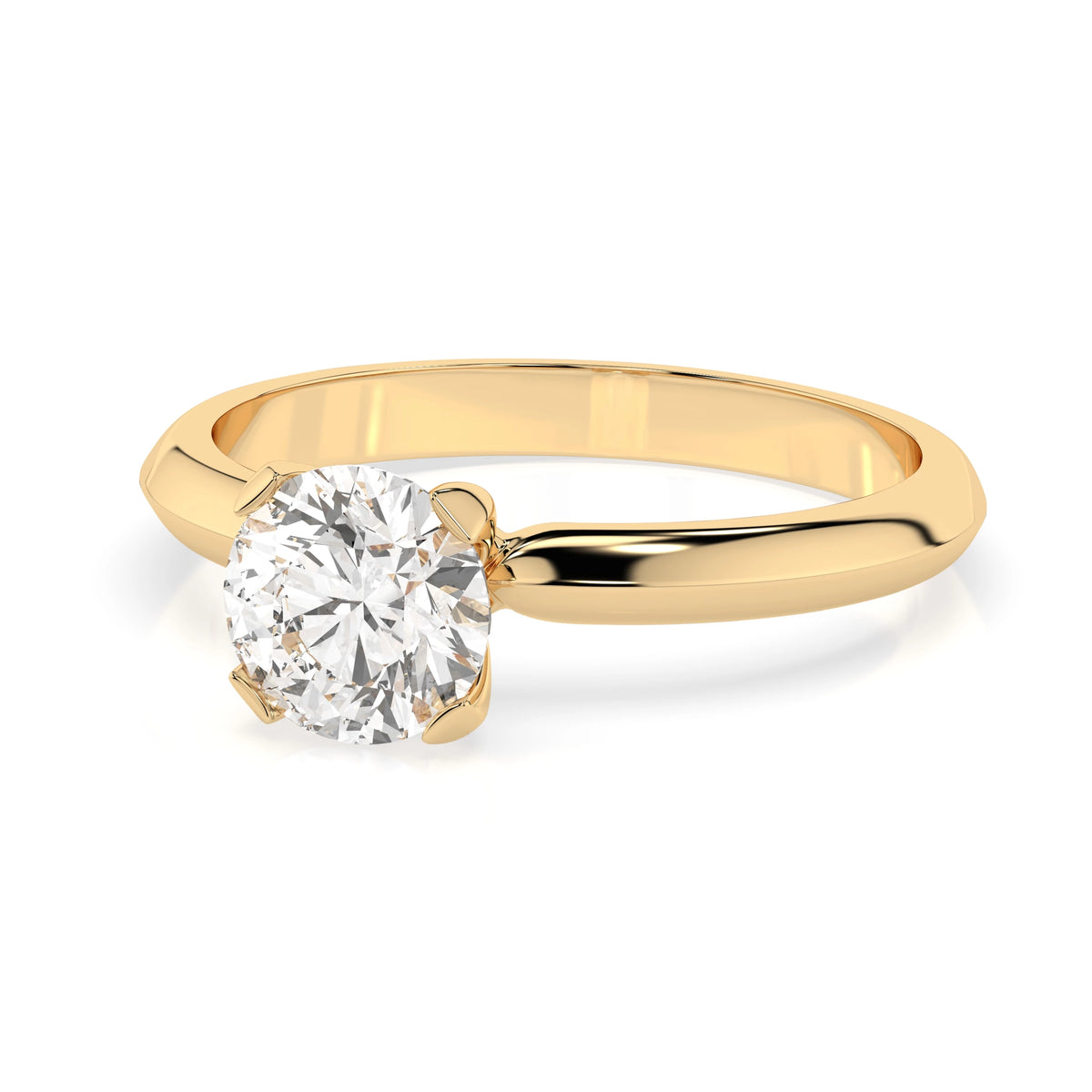 Inel de Logodnă Solitaire din Aur, Diamant Rotund Briliant 1,00 CT